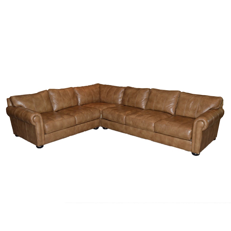 Richmond Leather Sectional Sofa By Ethan Allen Richmond Leather Sectional Sofa By Ethan Allen
