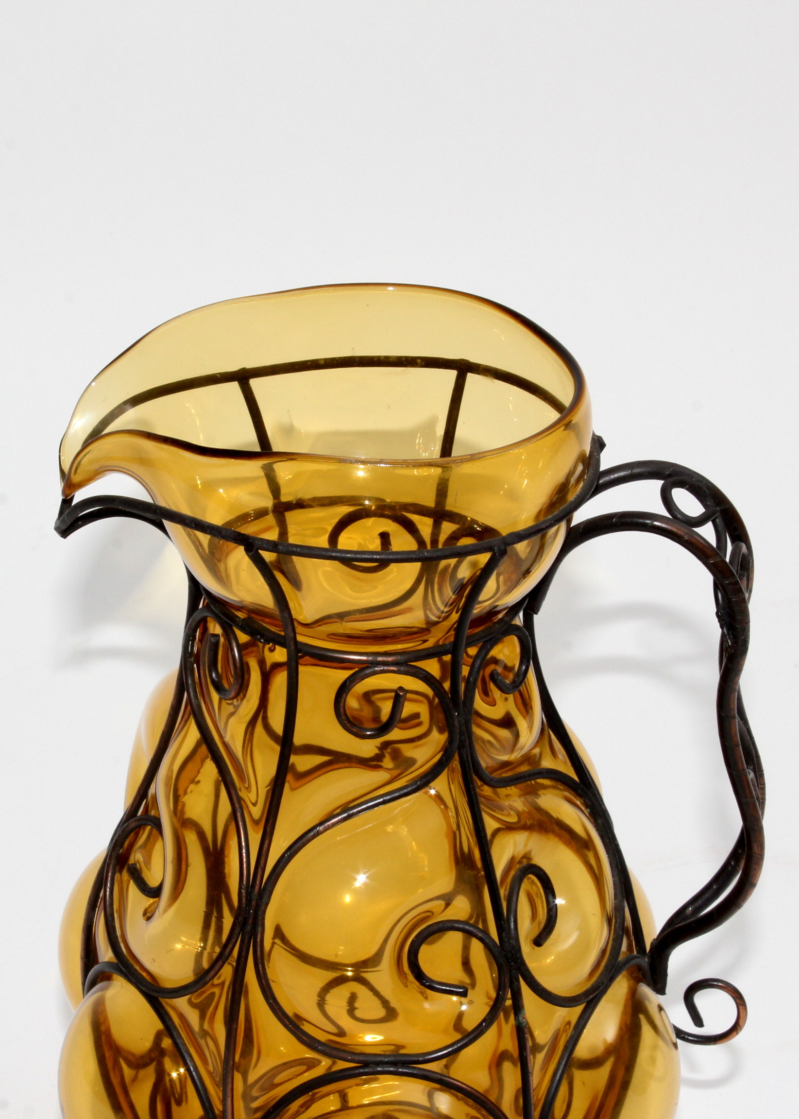 Vintage HandBlown Glass Hanging Lamps and Pitcher EBTH