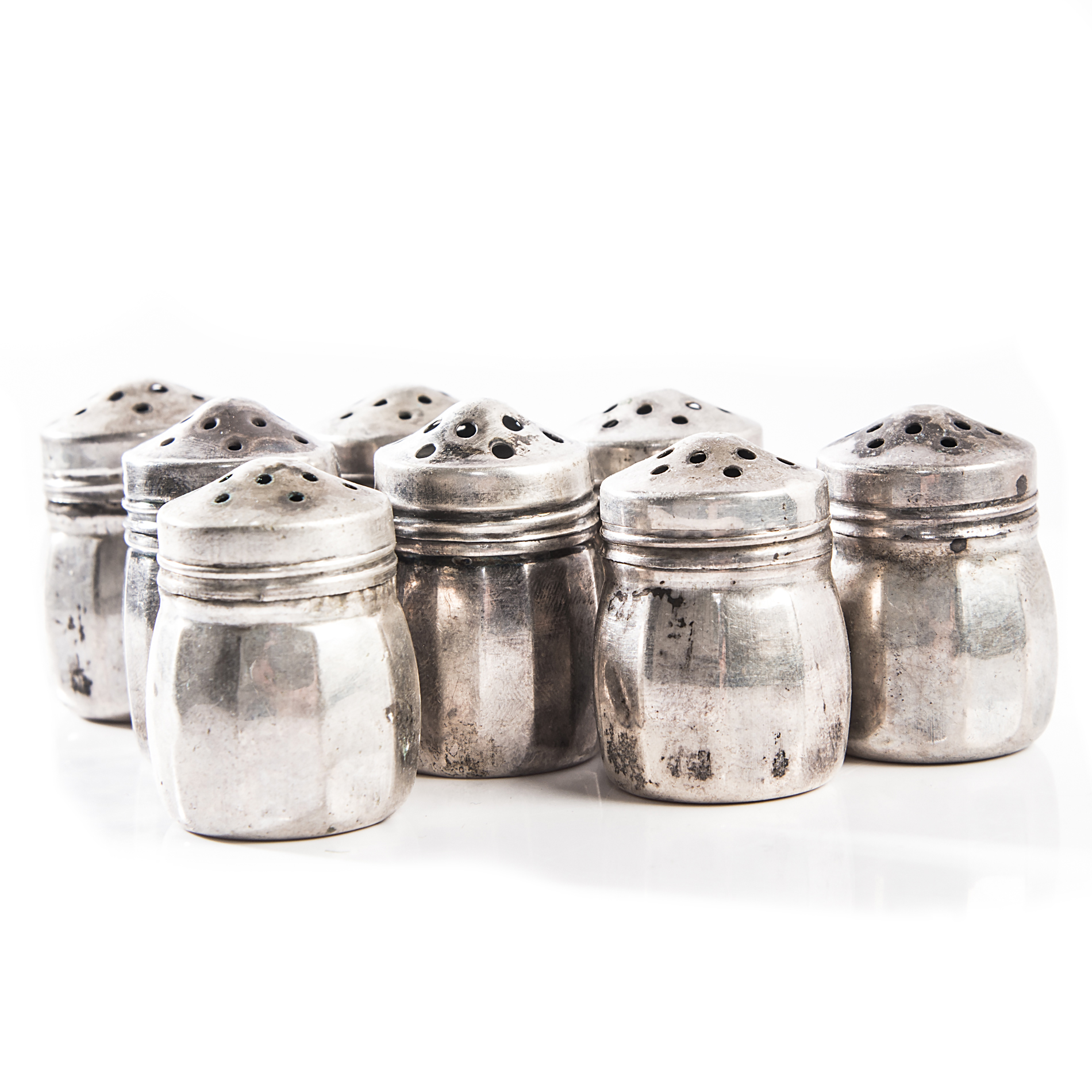 Sterling Silver Individual Salt and Pepper Shakers EBTH
