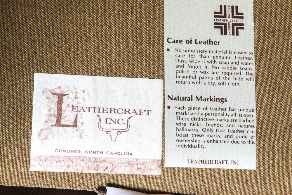 Queen Anne Style Brown Leather Wing Chairs by Leathercraft EBTH