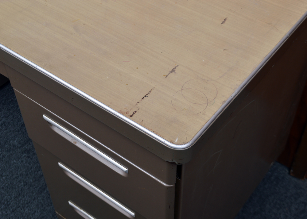 Vintage Metal Office Desk by Steelmaster EBTH