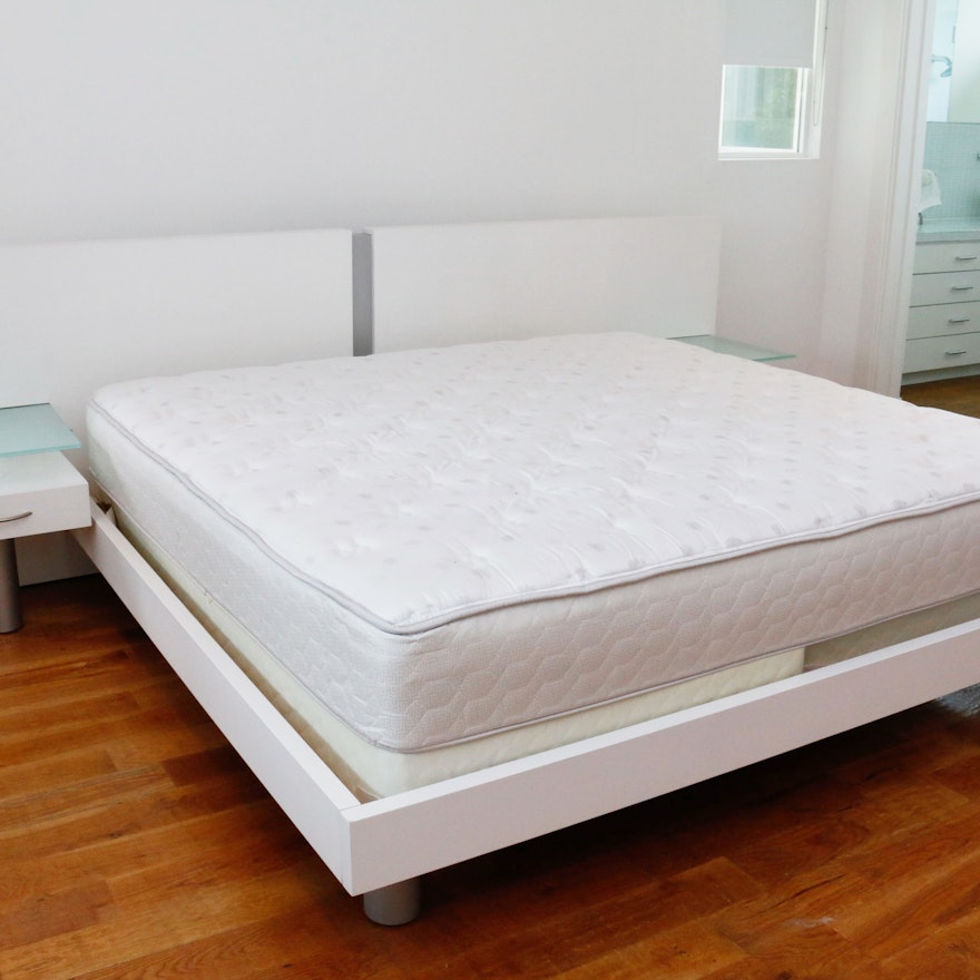 King Size Bed Frame From Cantoni With Built In Nightstands Ebth King Size Bed Frame From Cantoni With Built In Nightstands