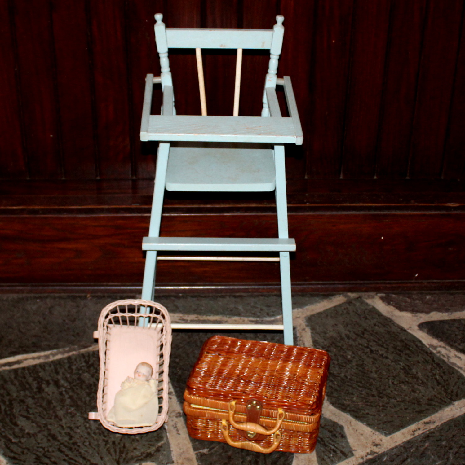 vintage baby doll high chair