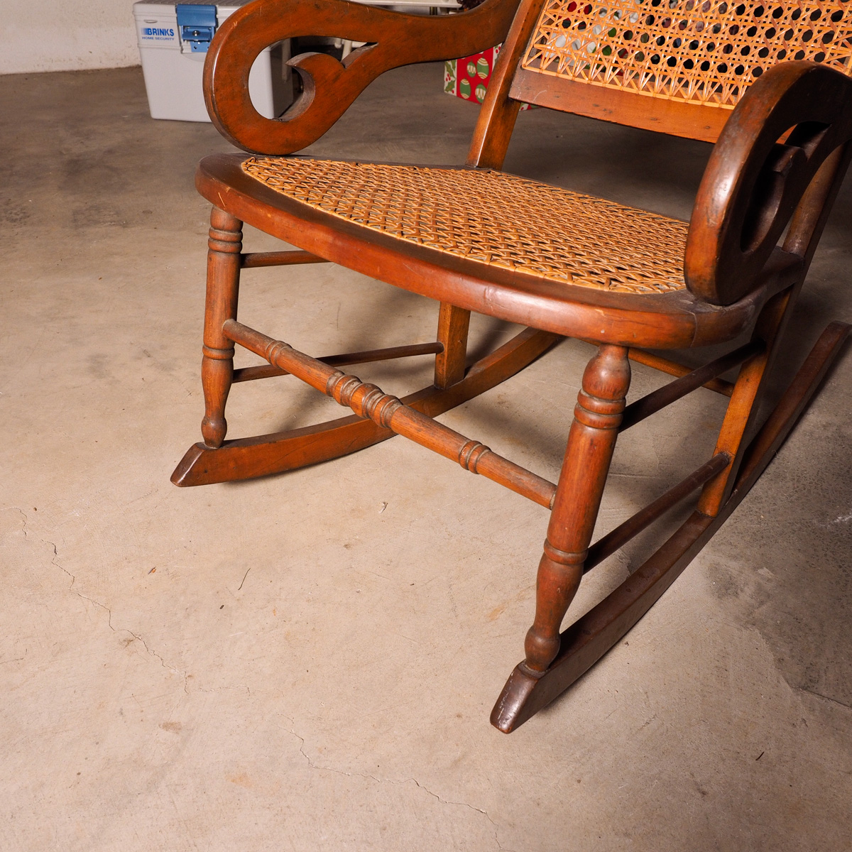 Vintage Cane Back and Seat Rocking Chair EBTH
