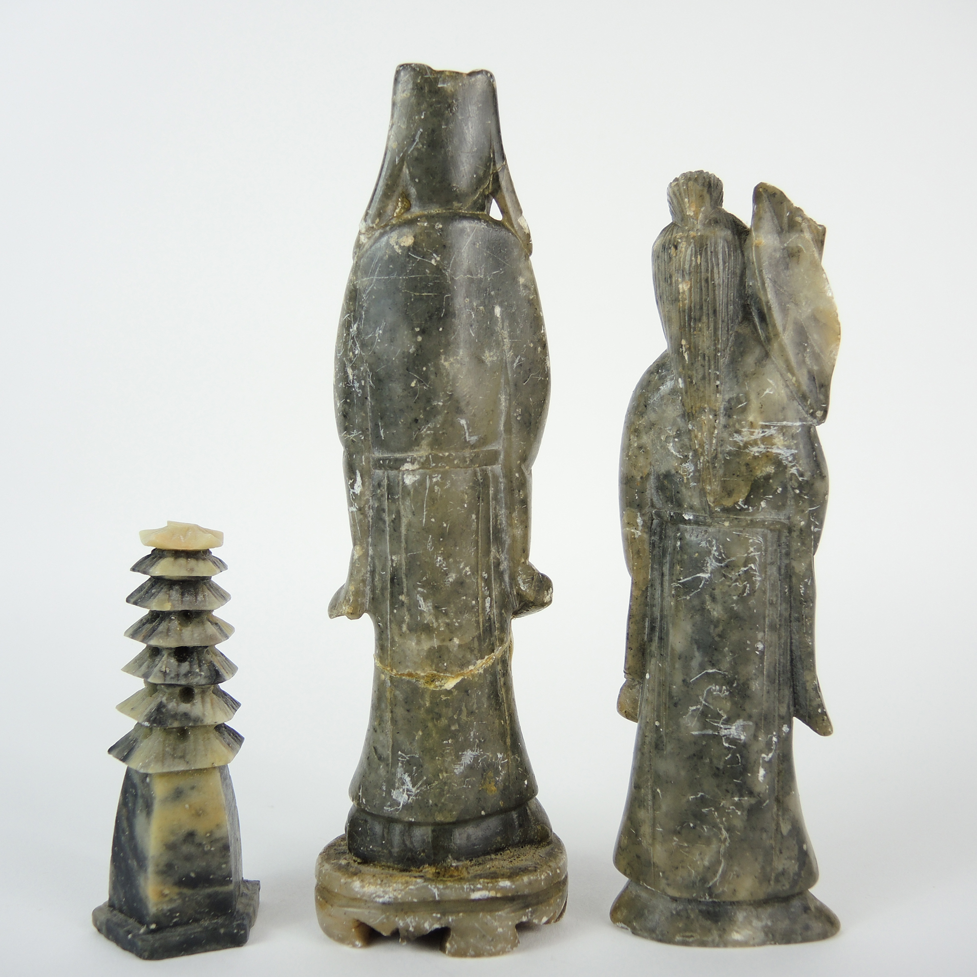 Vintage Carved Chinese Soapstone Figures EBTH