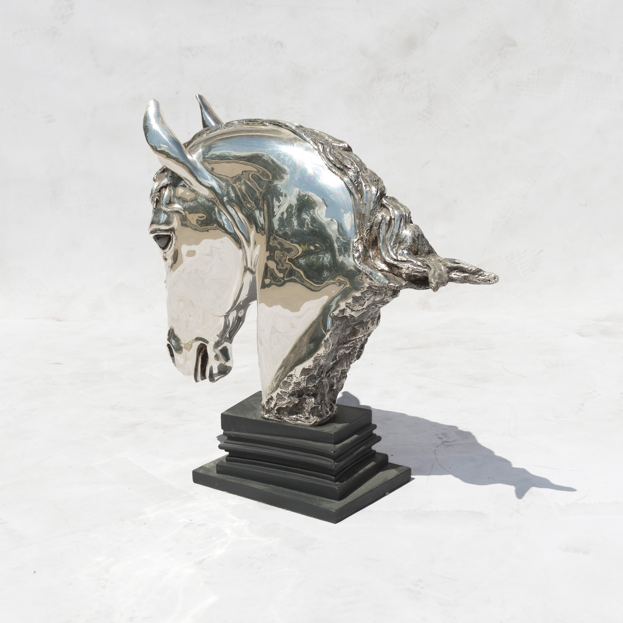 Ricardo Del RÃ­o for D'Argenta Silver Plated Sculpture "Horse Head" | EBTH