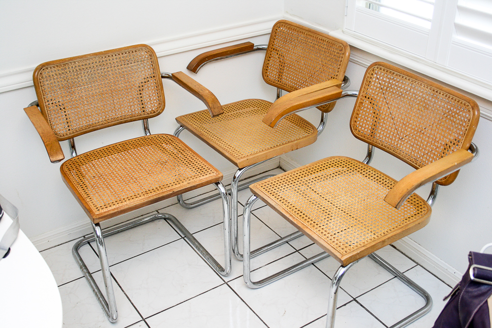 Mid Century Modern Italian "Cesca" Cane Chairs EBTH