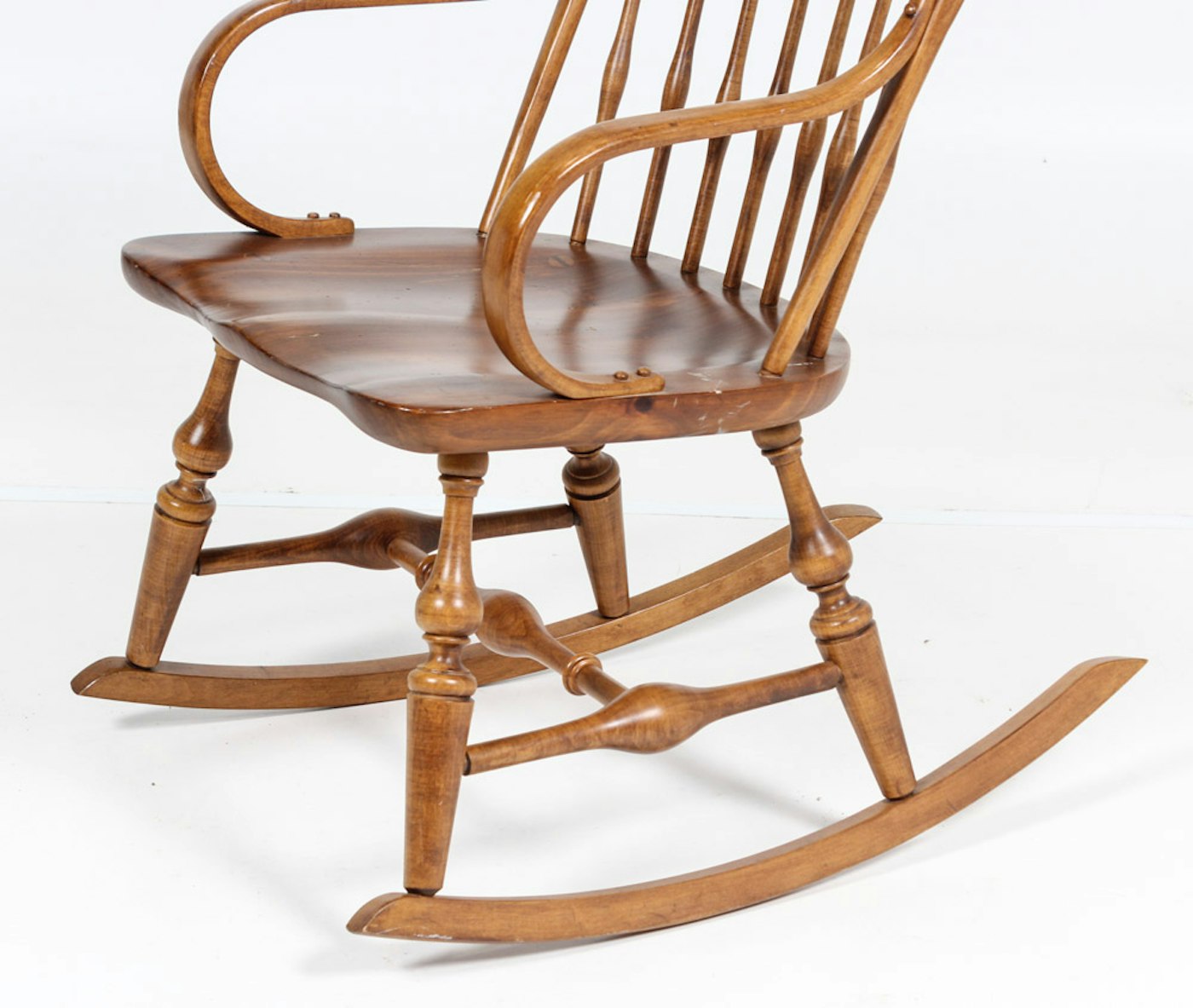Ethan Allen Windsor Style Wooden Rocking Chair EBTH