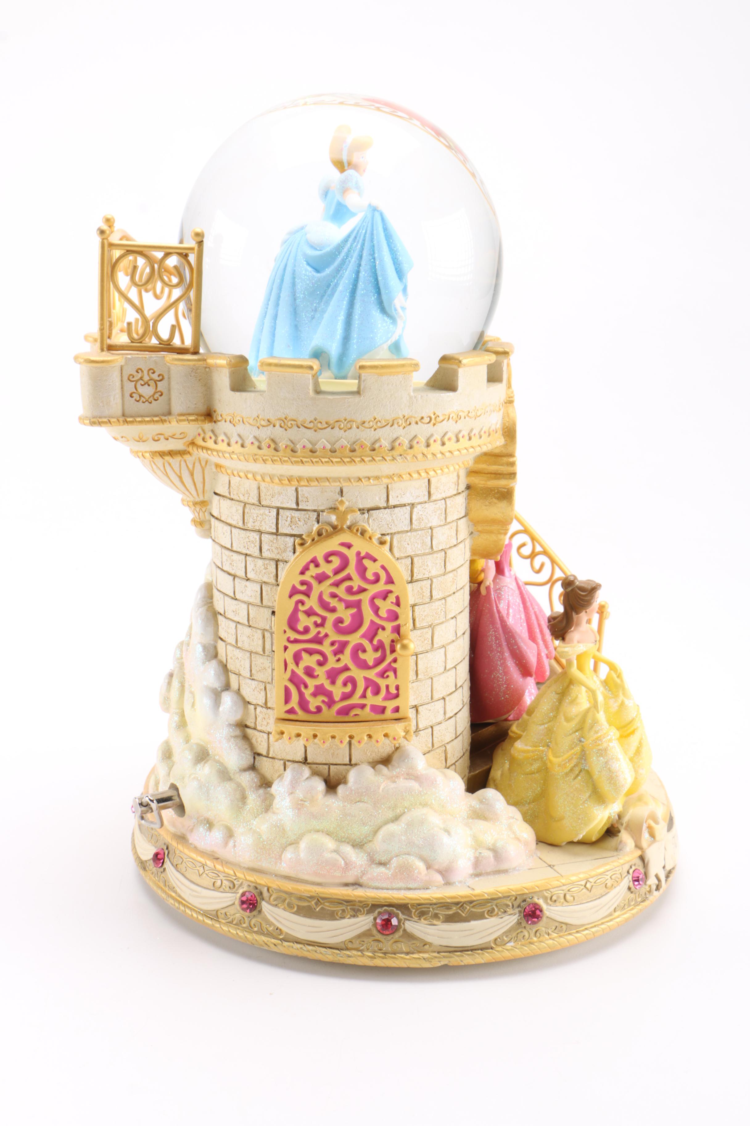Disneyland Paris Exclusive Disney Princess Staircase Musical Snow Globe