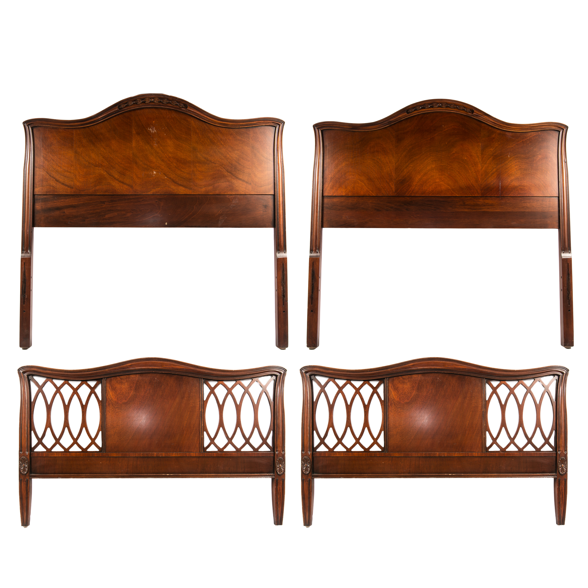 Pair of Antique Mahogany Twin Beds EBTH