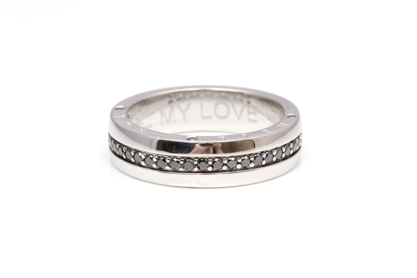 Neil Lane 14K White Gold Black Diamond Band EBTH