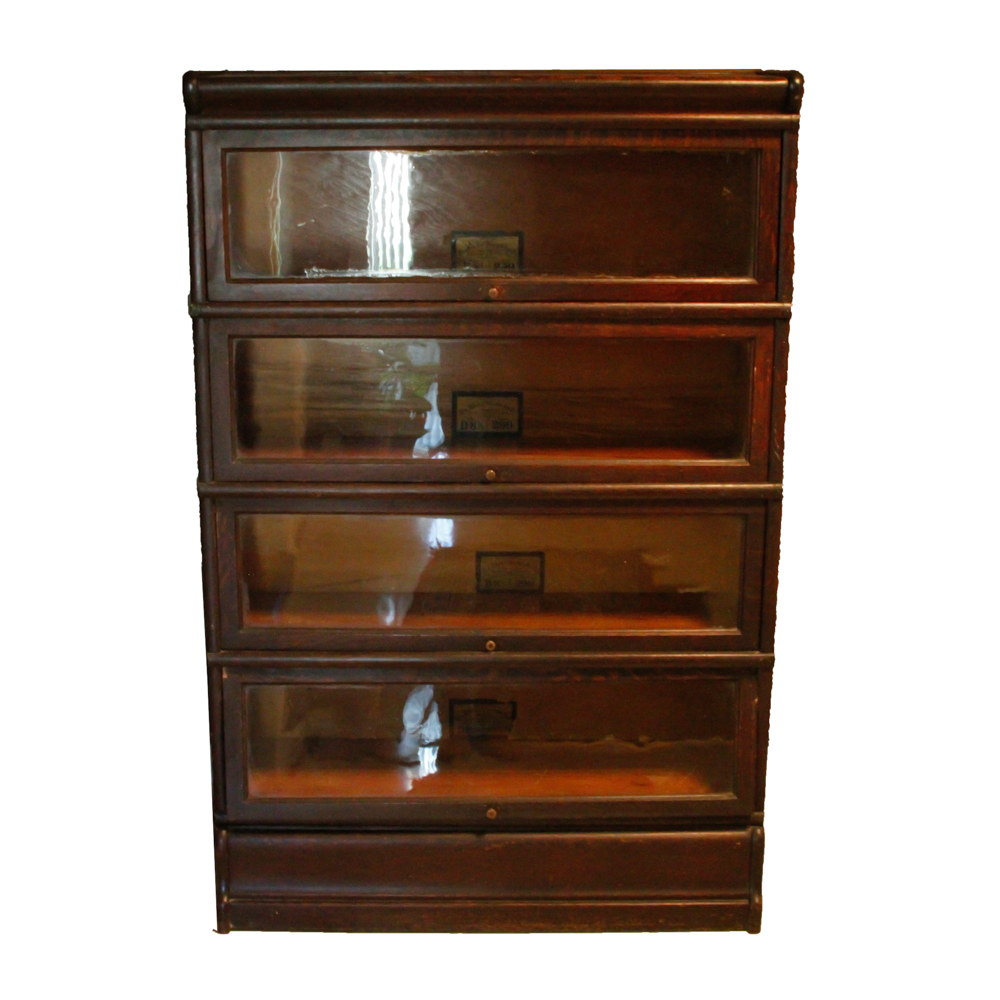 Antique Oak Barrister Bookcase by The GlobeWernicke Company EBTH