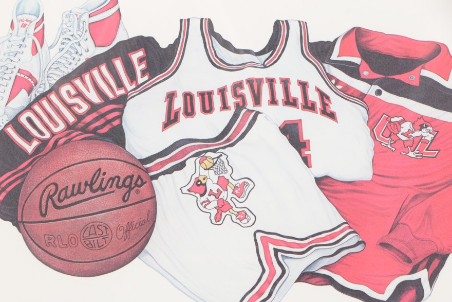 University of Louisville Cardinals Basketball Themed Prints | EBTH