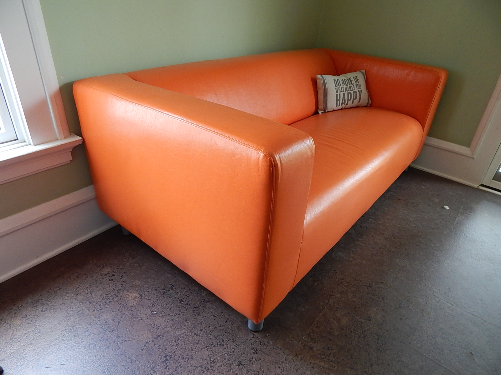 IKEA Klippan Orange Sofa with Pillow EBTH