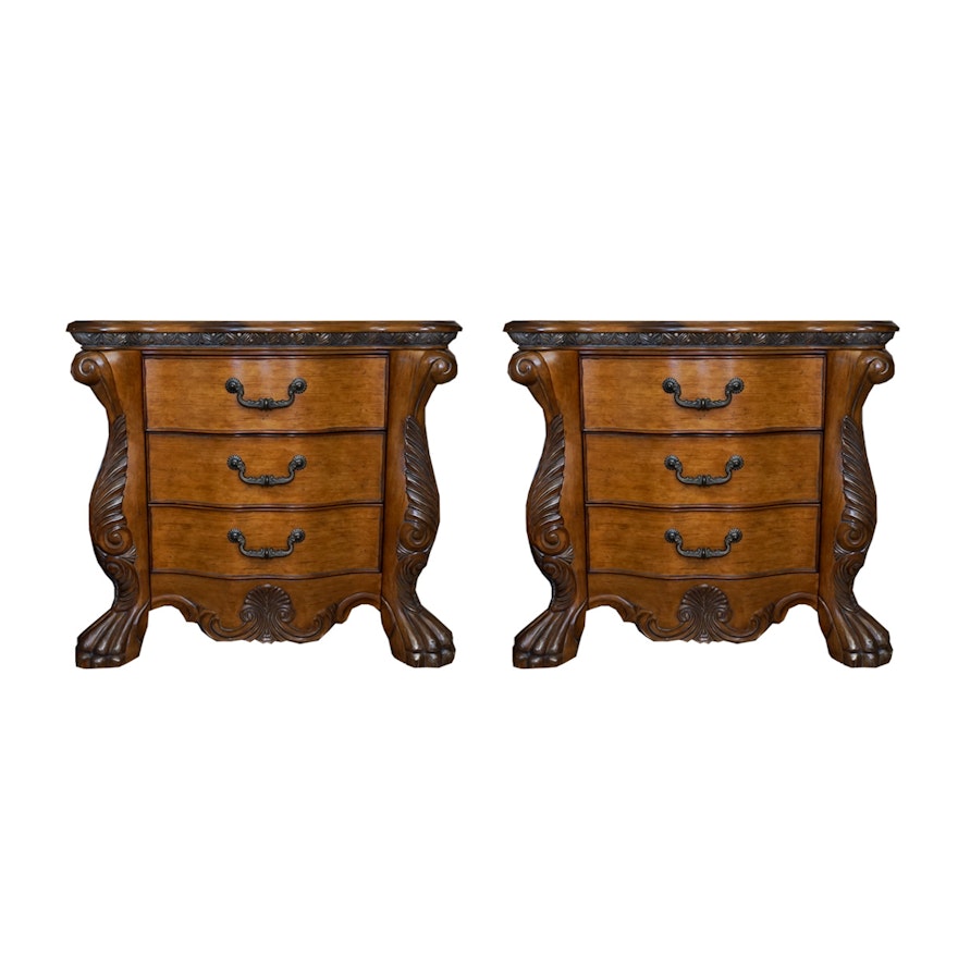 Michael Amini Signature Series Nightstands By Aico Furniture Ebth Michael Amini Signature Series Nightstands By Aico Furniture