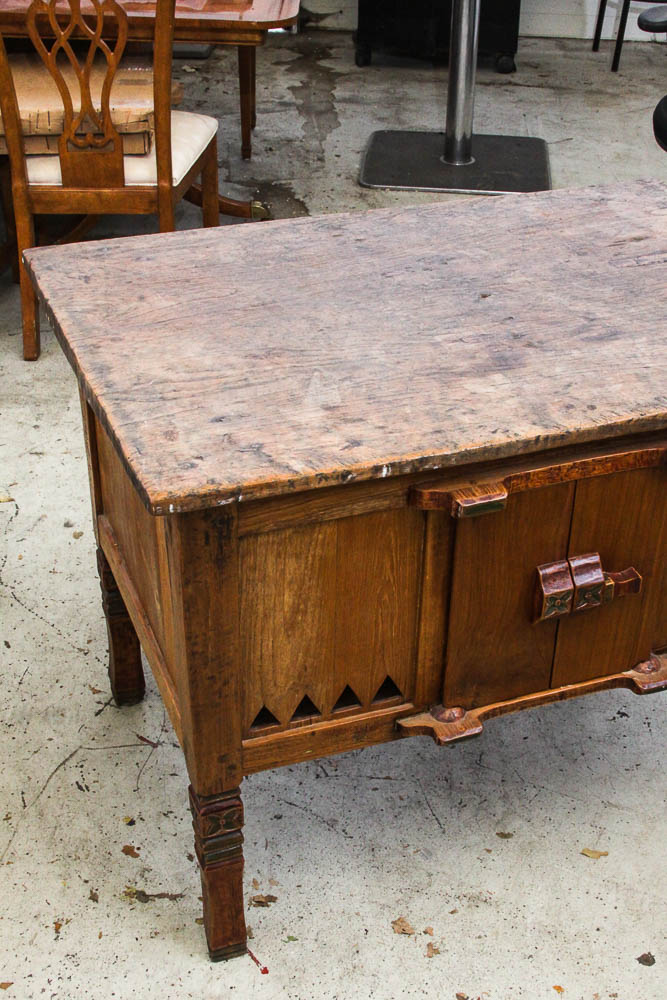 Rustic Antique Kitchen Work Table EBTH