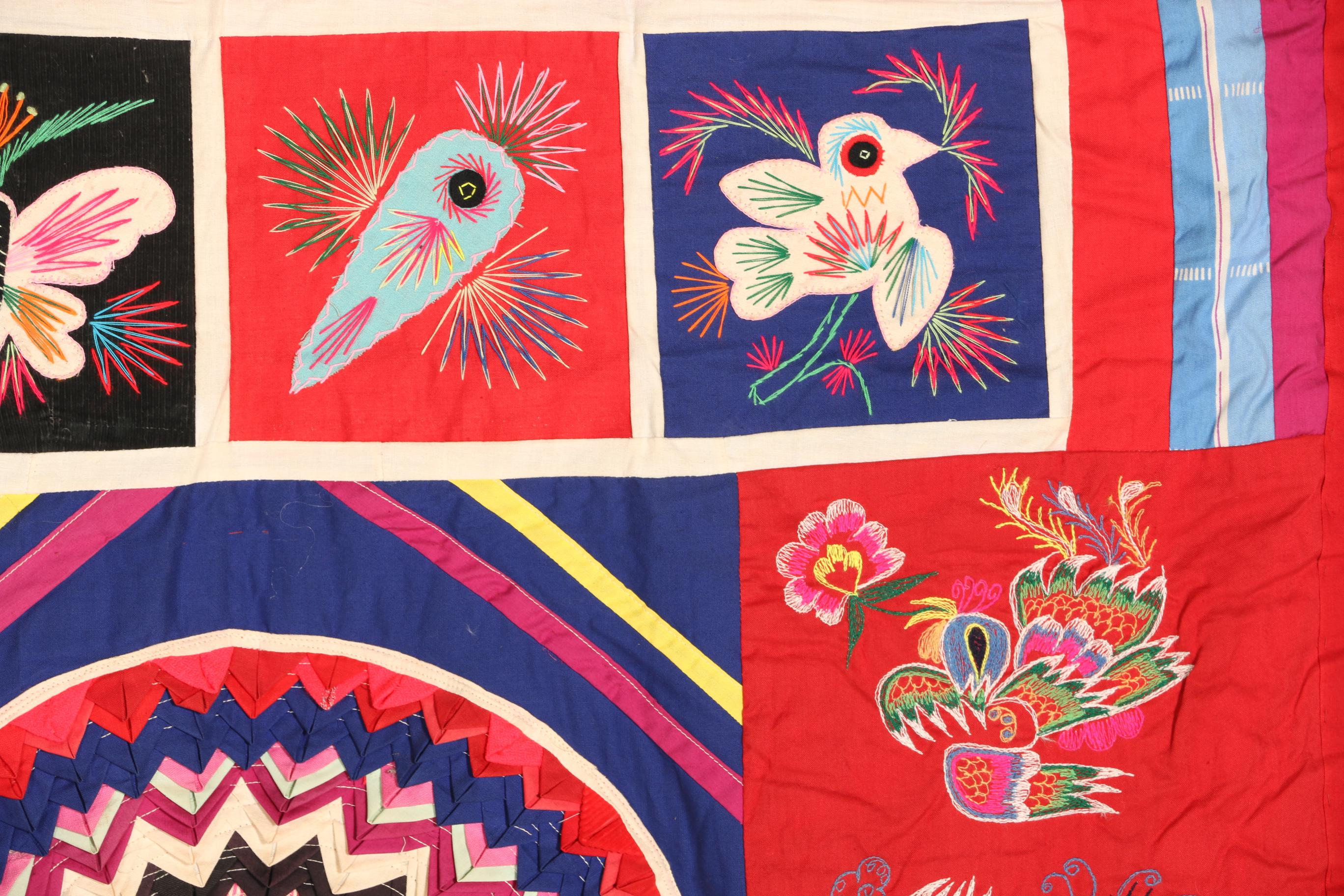 Folk Art Wall Hanging Tapestry EBTH