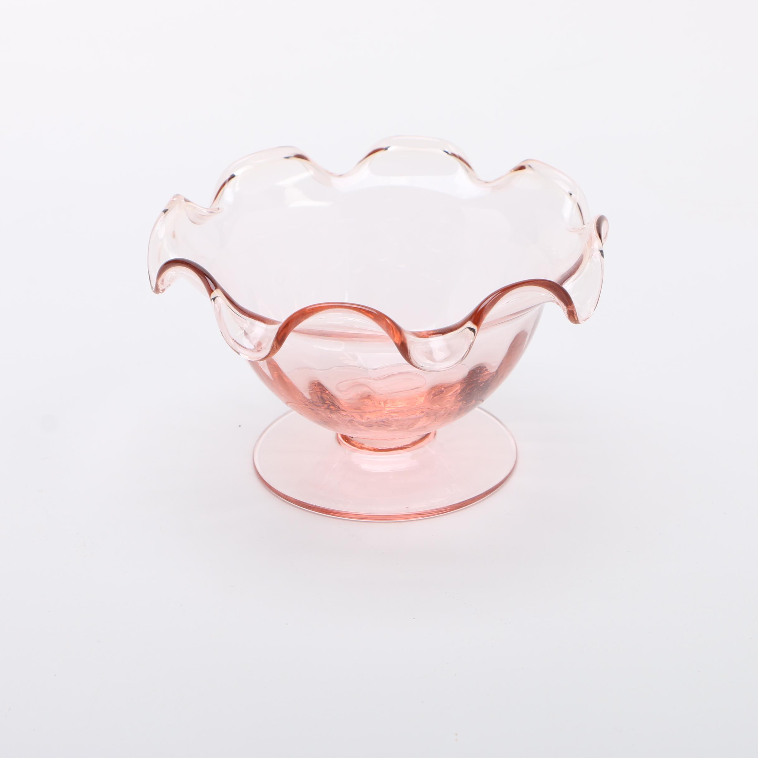 Pink Depression Glass Dessert Bowls EBTH