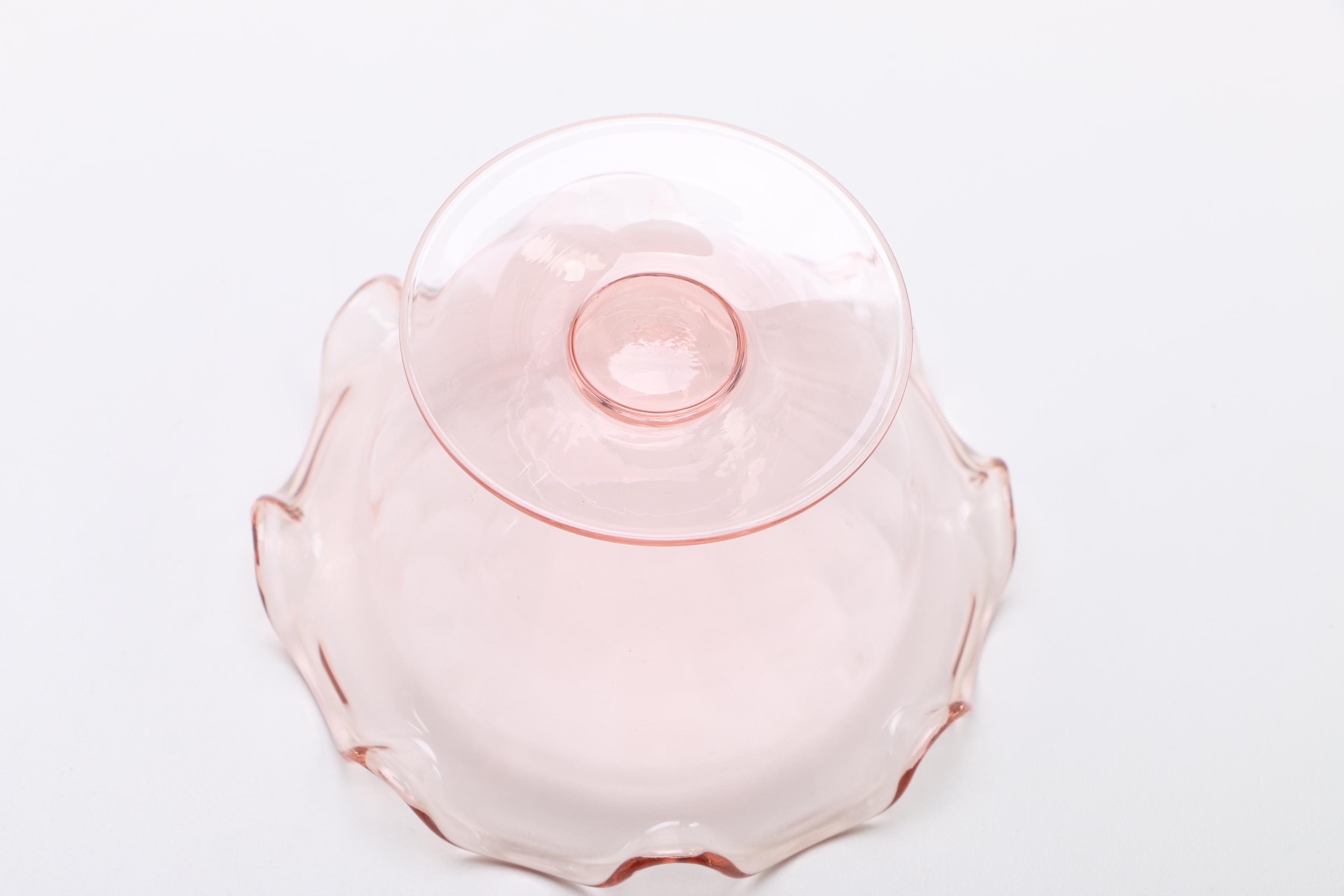 Pink Depression Glass Dessert Bowls EBTH