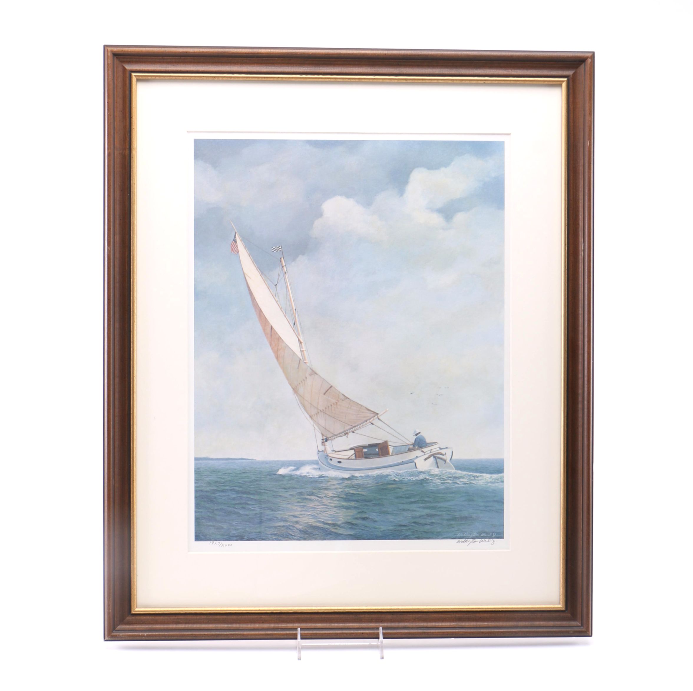 Wellington Ward Jr. Limited Edition Offset Lithograph Of Sailboat EBTH