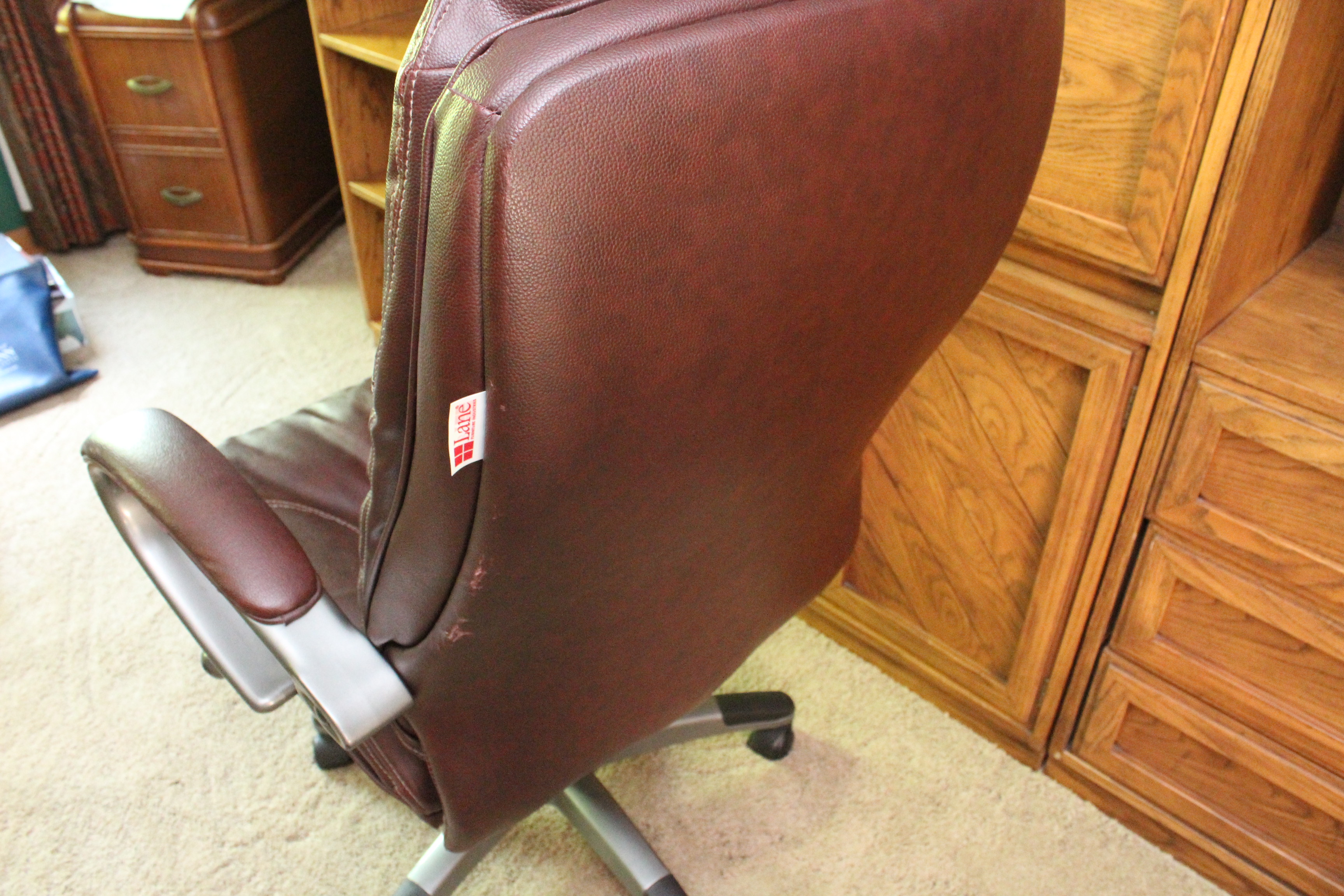 Dark Brown Leather Office Chair by Lane EBTH