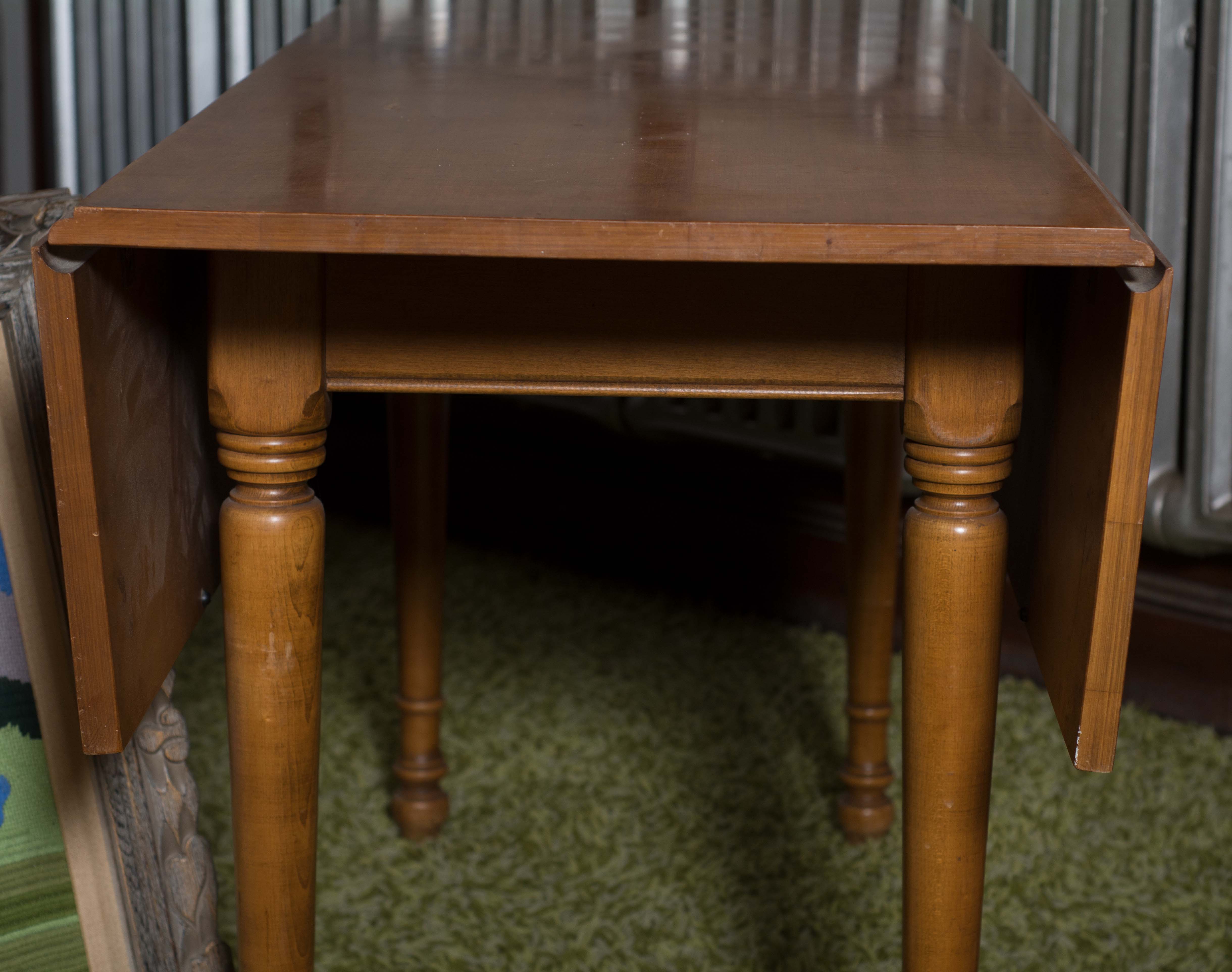 1960s Maple Drop Leaf Harvest Table EBTH