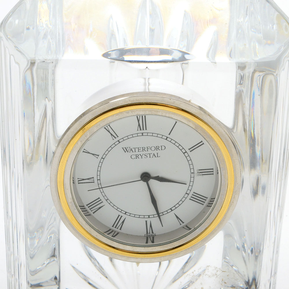 Waterford Crystal "Colonnade" Desk Clock EBTH