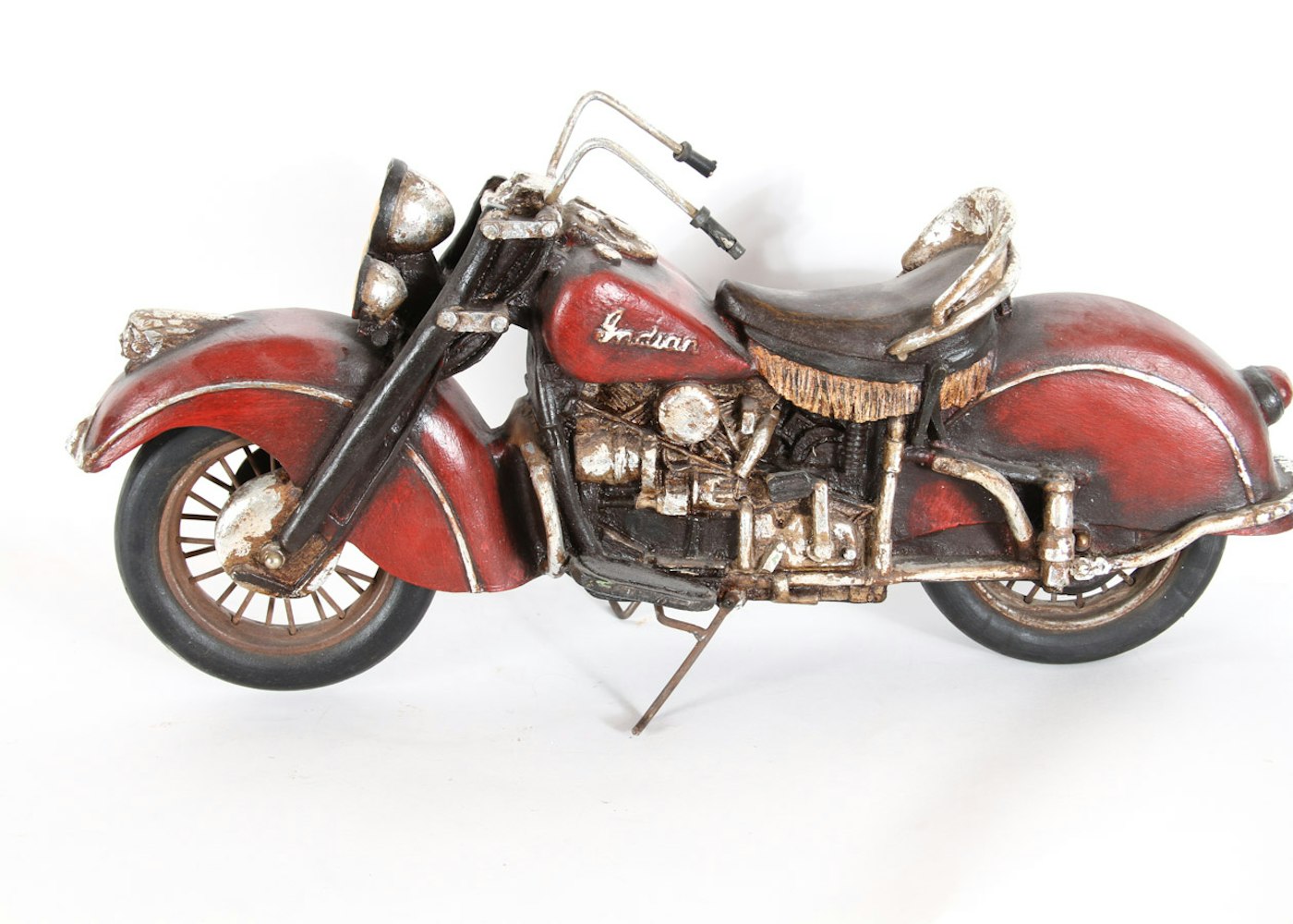 Vintage Indian Motorcycle Sculpture | EBTH