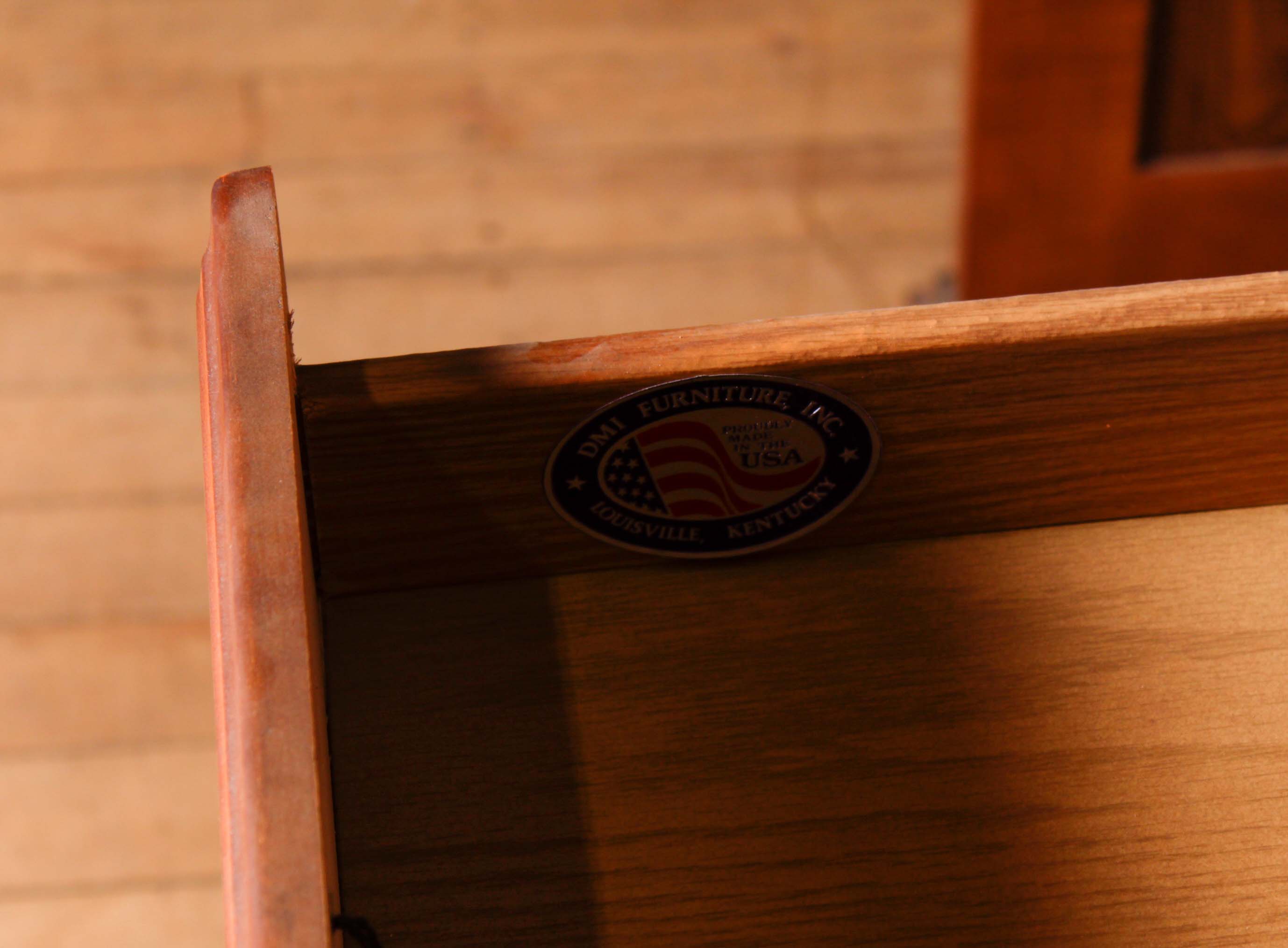 DMI Furniture Oak Roll Top Computer Desk EBTH