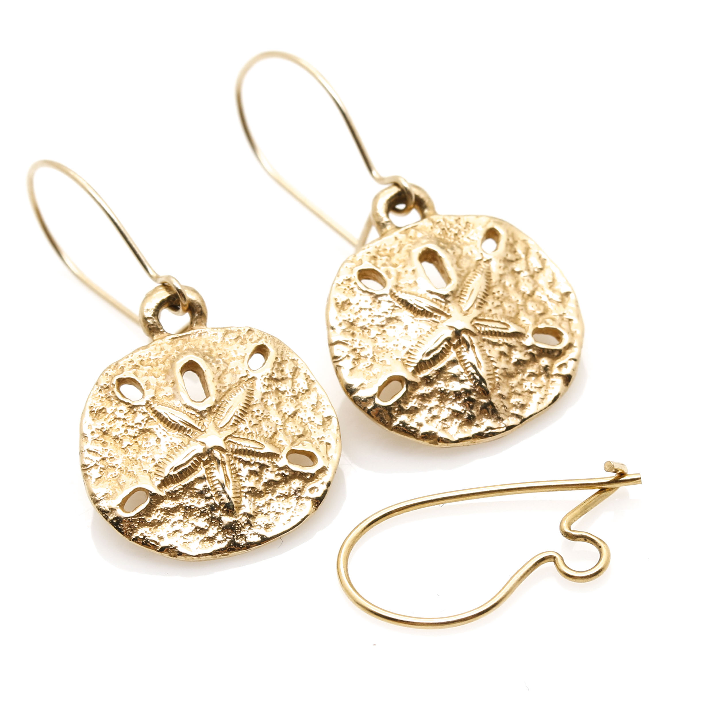 James Avery 14K Yellow Gold Dangle Sand Dollar Earrings EBTH