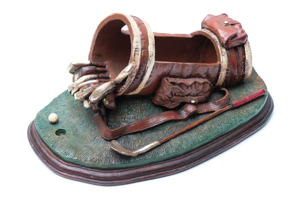 Decorative Golf Bag Wine Holder and Golf Balls EBTH