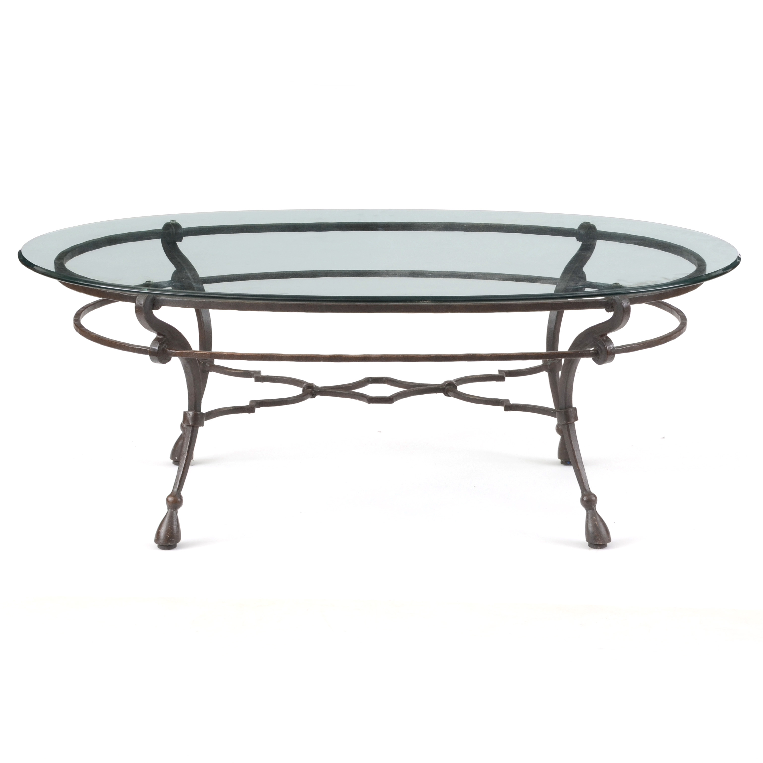 Oval Wrought Iron Coffee Table EBTH