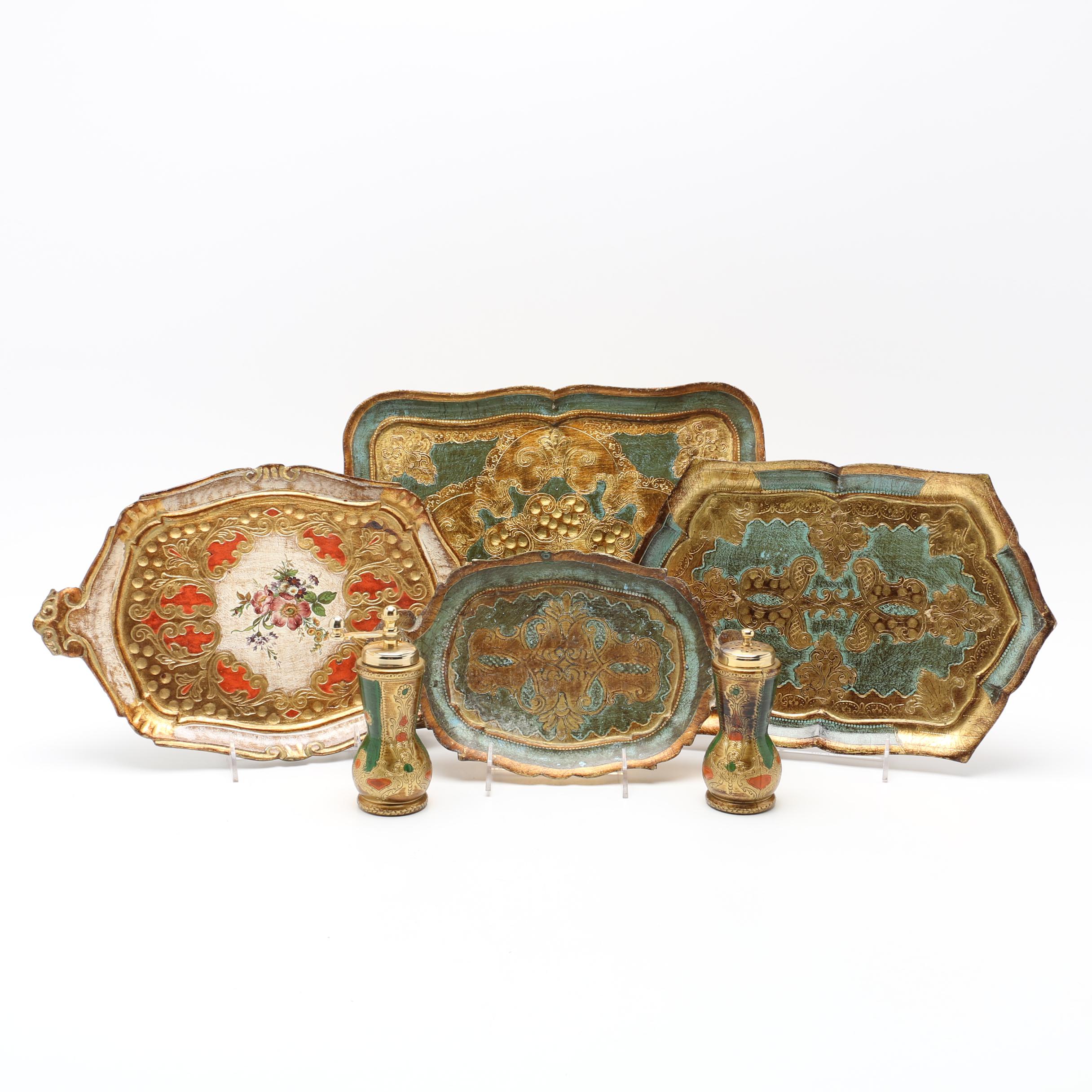Hand Painted Italian Wooden Trays EBTH