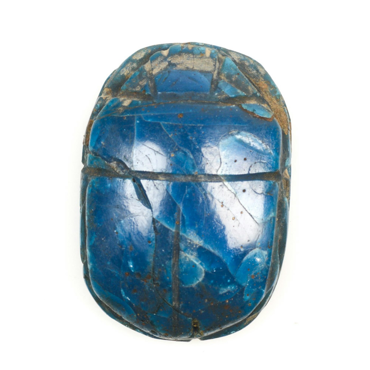 Antique Egyptian Blue Scarab Ebth