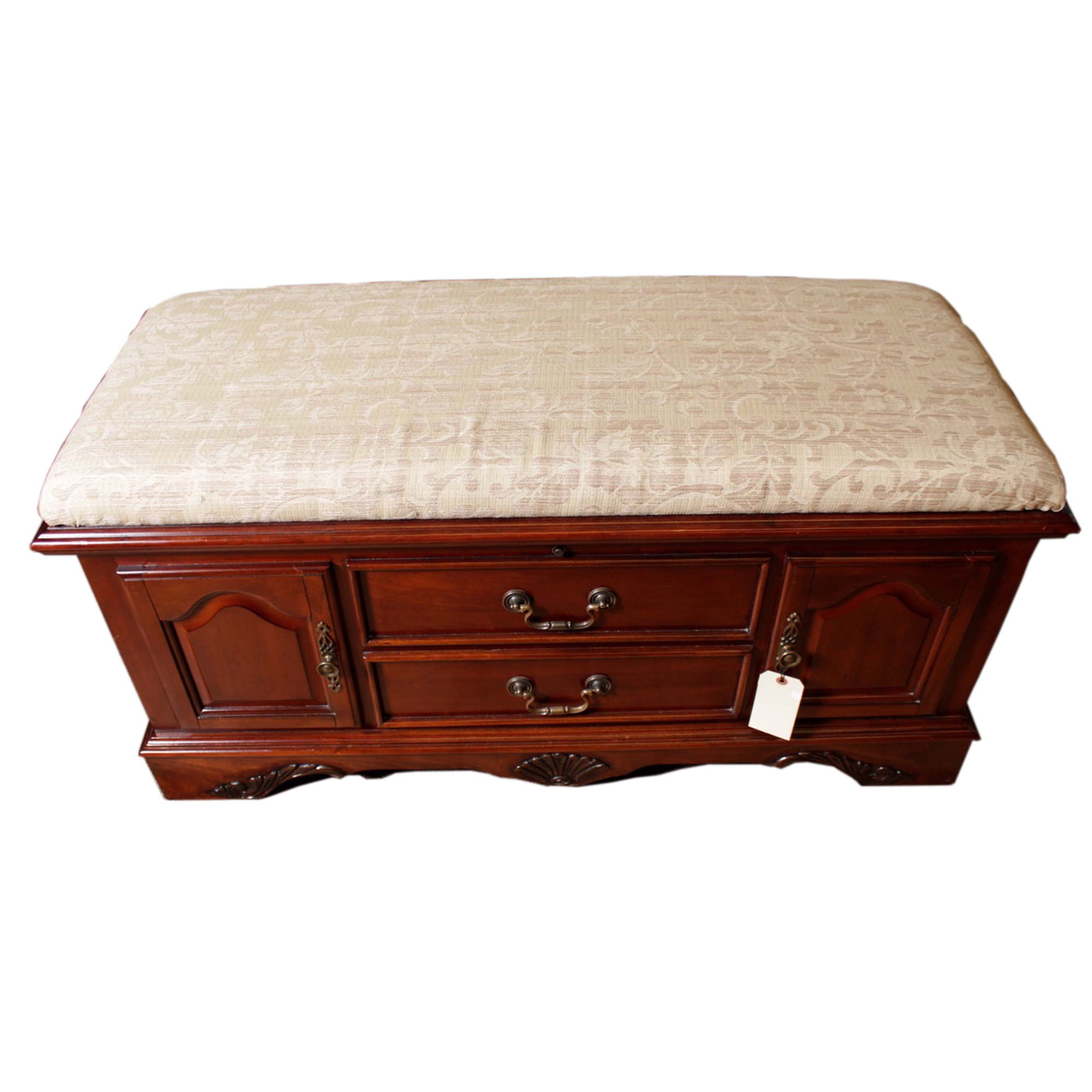 Georgian Style Cedar Chest With Padded Bench Seat Ebth