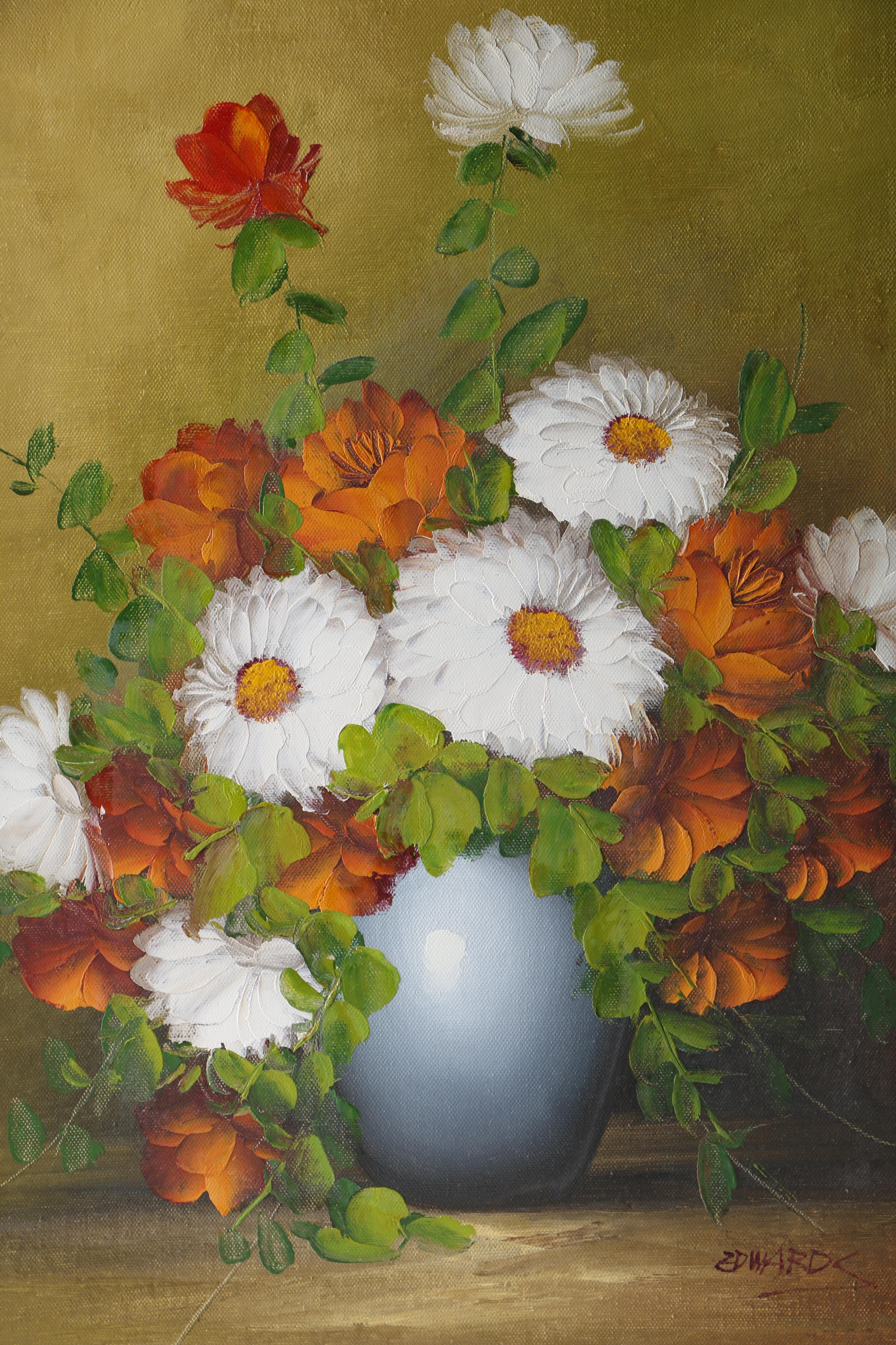 Edwards Oil Painting on Canvas of a Floral Arrangement | EBTH