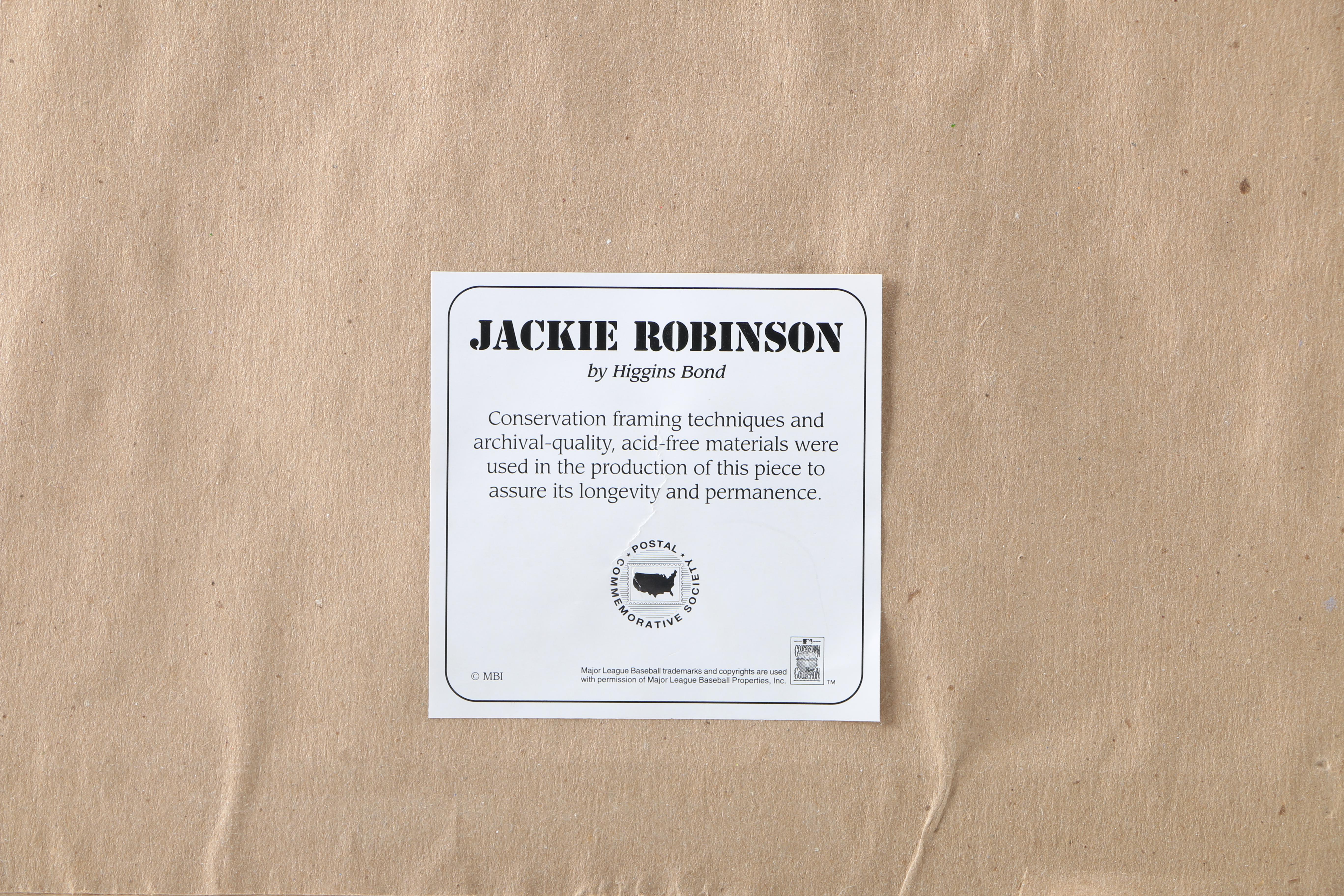 Higgins Bond Offset Lithograph Jackie Robinson Print and Stamp