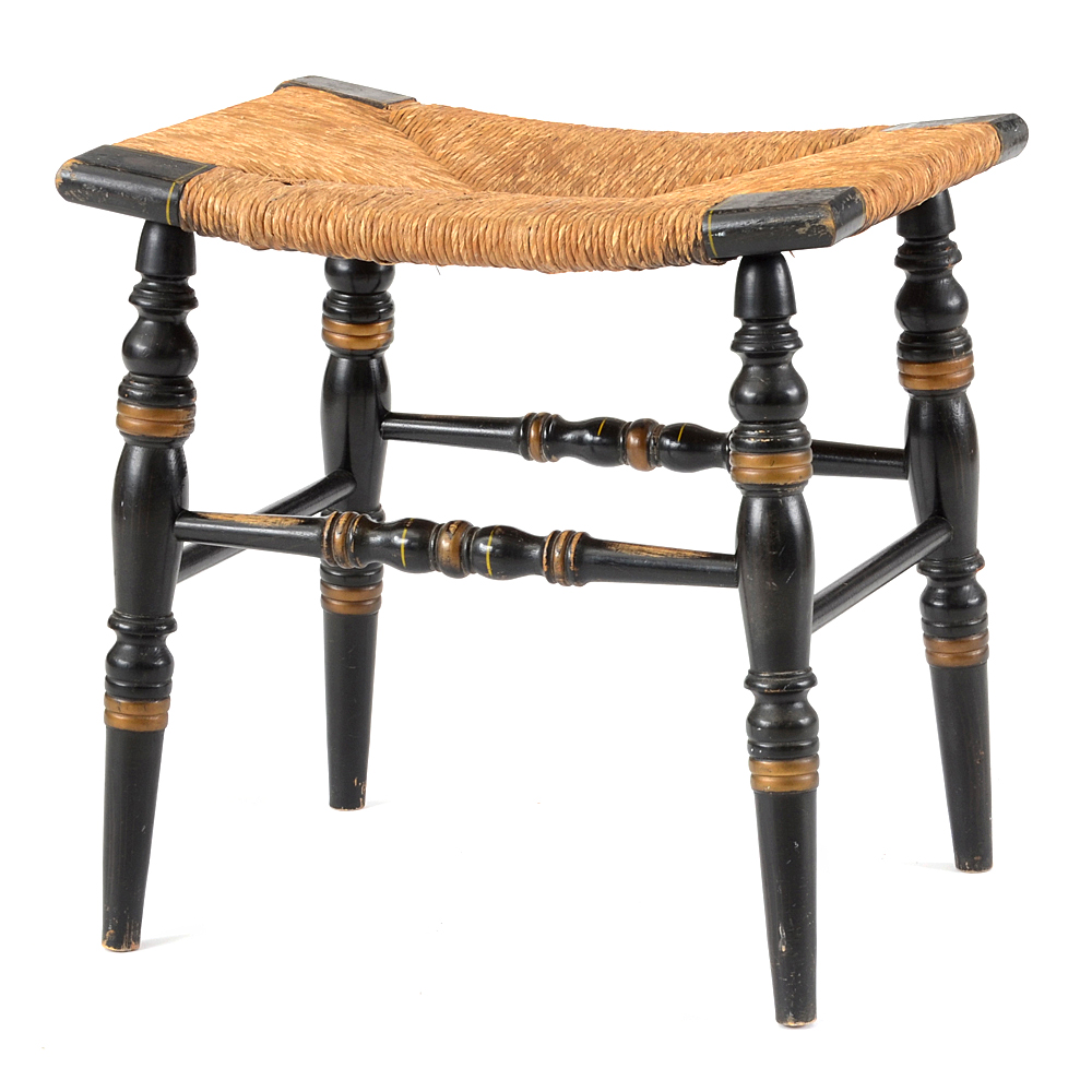 Woven Rush Seat Replacement / Vintage Ladder Back Chair with Rush Seat