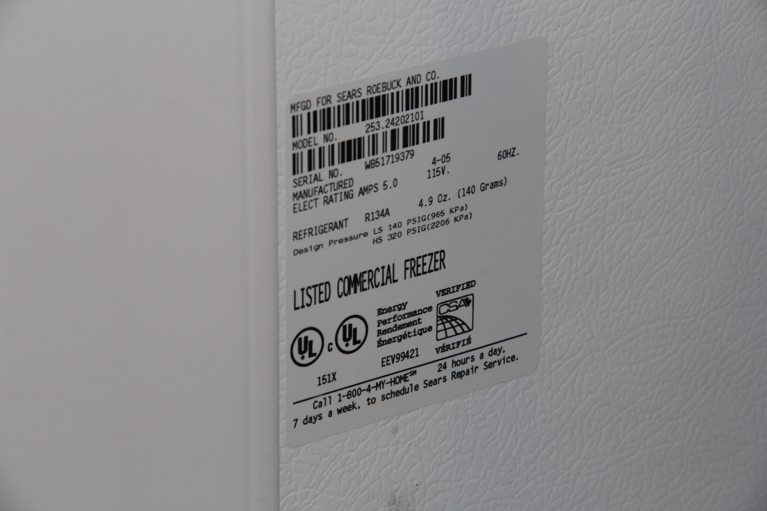 Kenmore Heavy Duty Commercial Upright Freezer EBTH