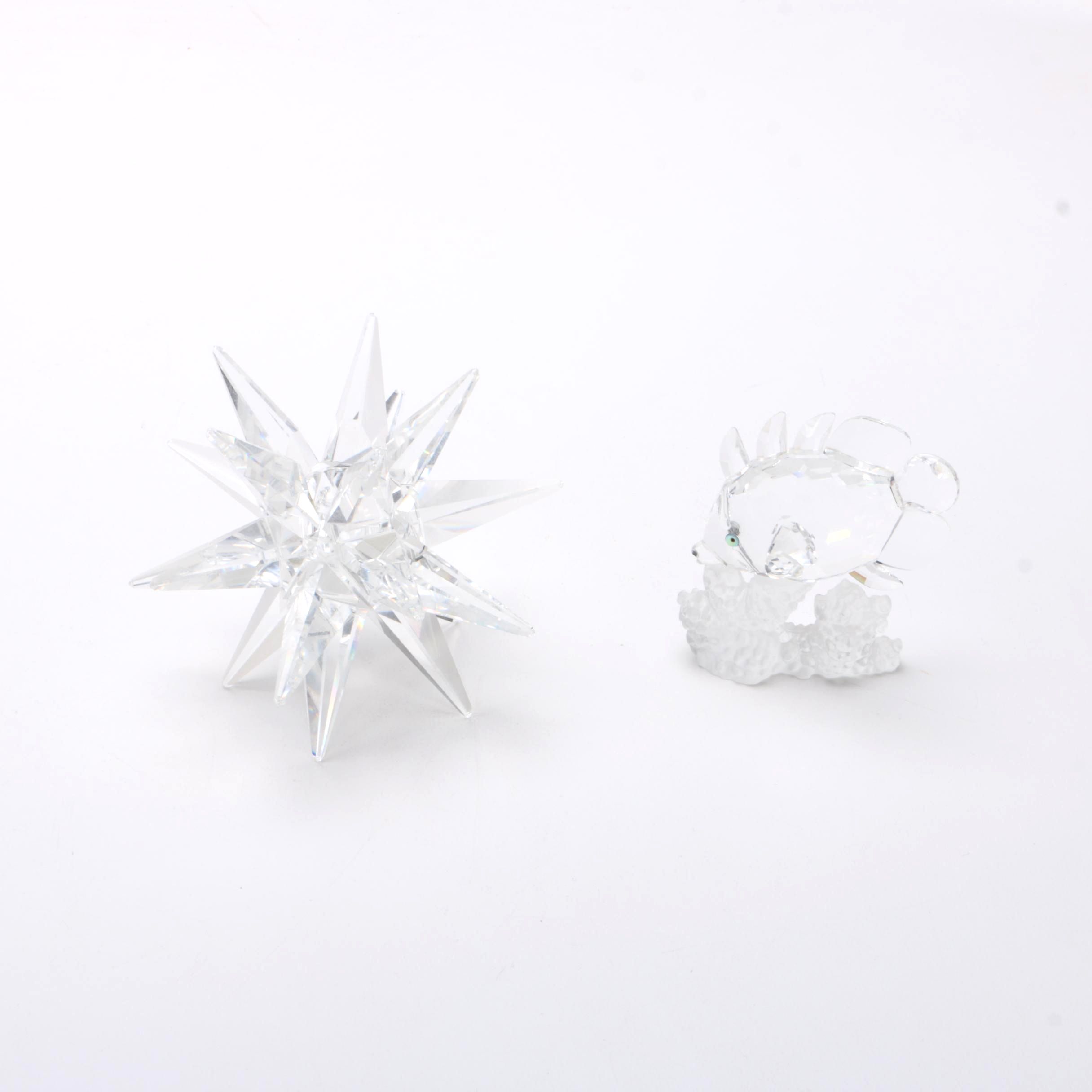 Swarovski Crystal Star Candle Holder and Fish Figurine EBTH