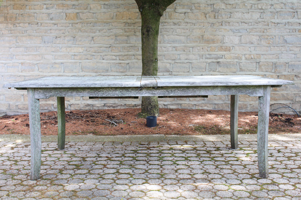 Large Teak Wood Outdoor Table by Smith and Hawken EBTH