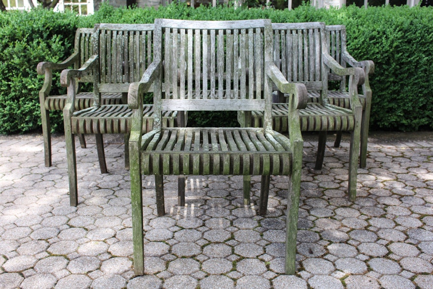 Teak Wood Dining Chairs by Smith and Hawken EBTH