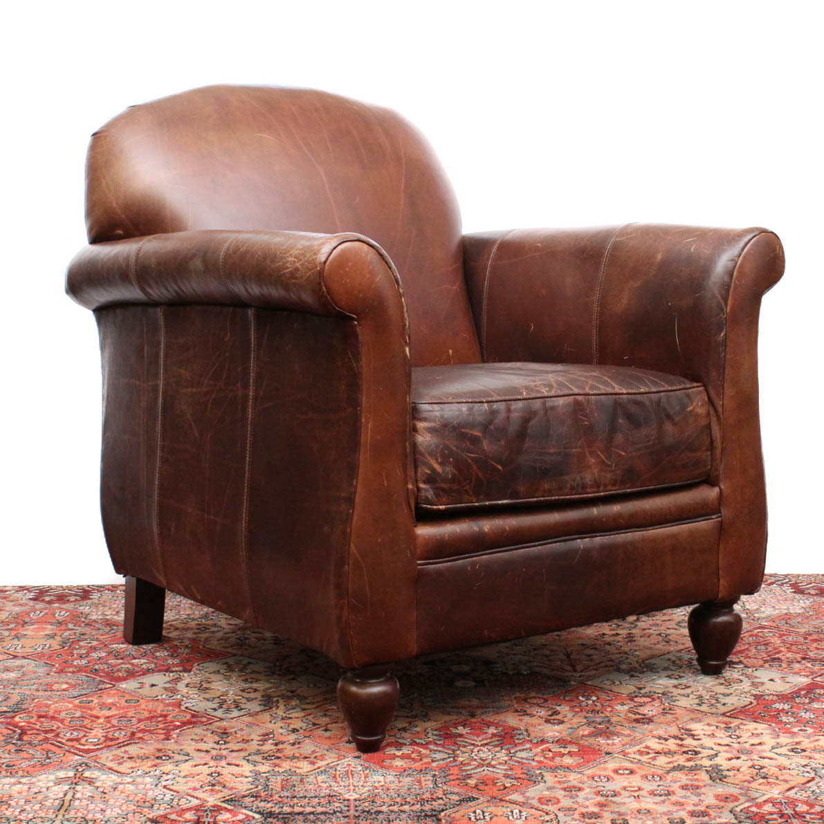 Brown Leather Club Chair by Bernhardt EBTH