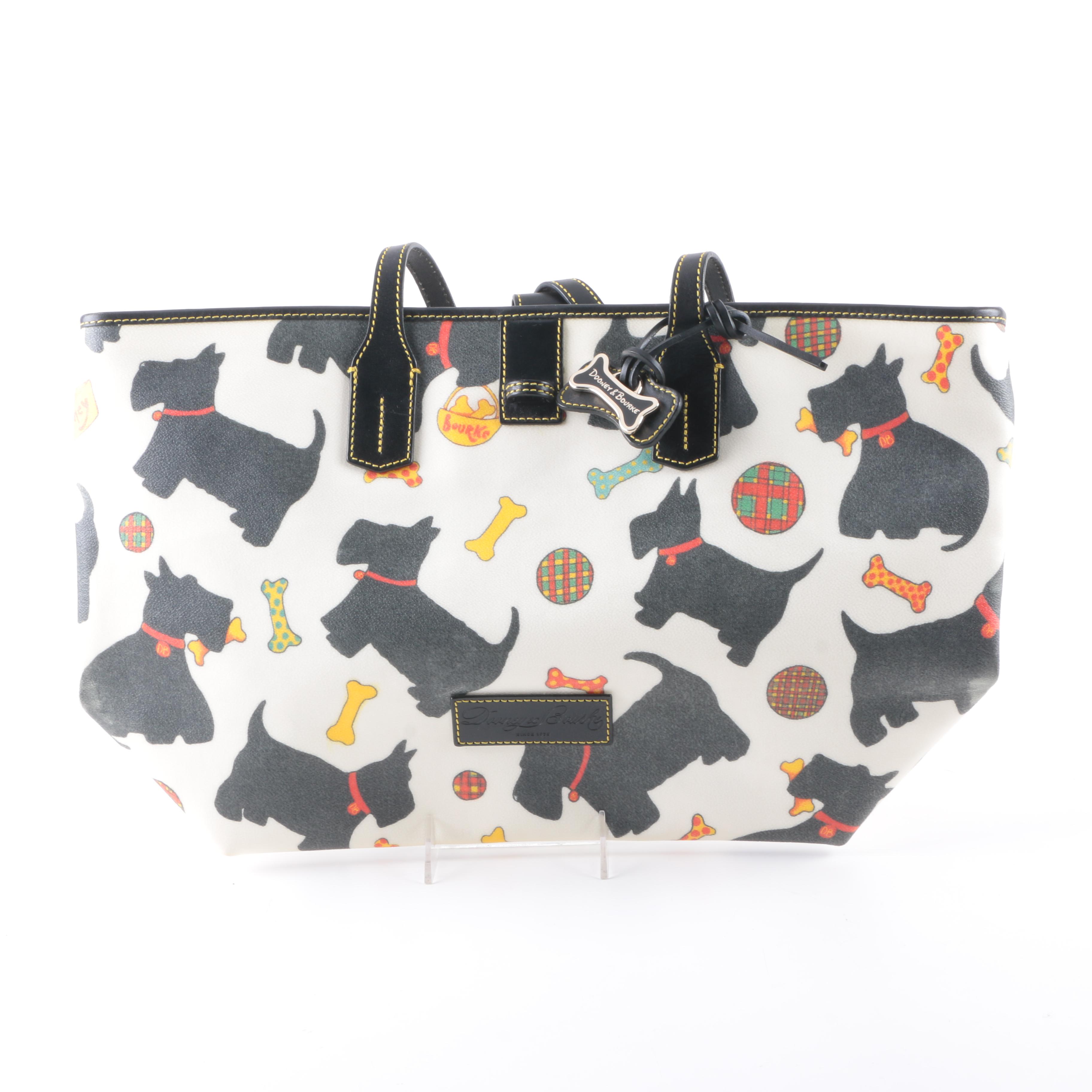 Dooney & Bourke "Scottie Dog" Signature Coated Large East/ West Tote EBTH