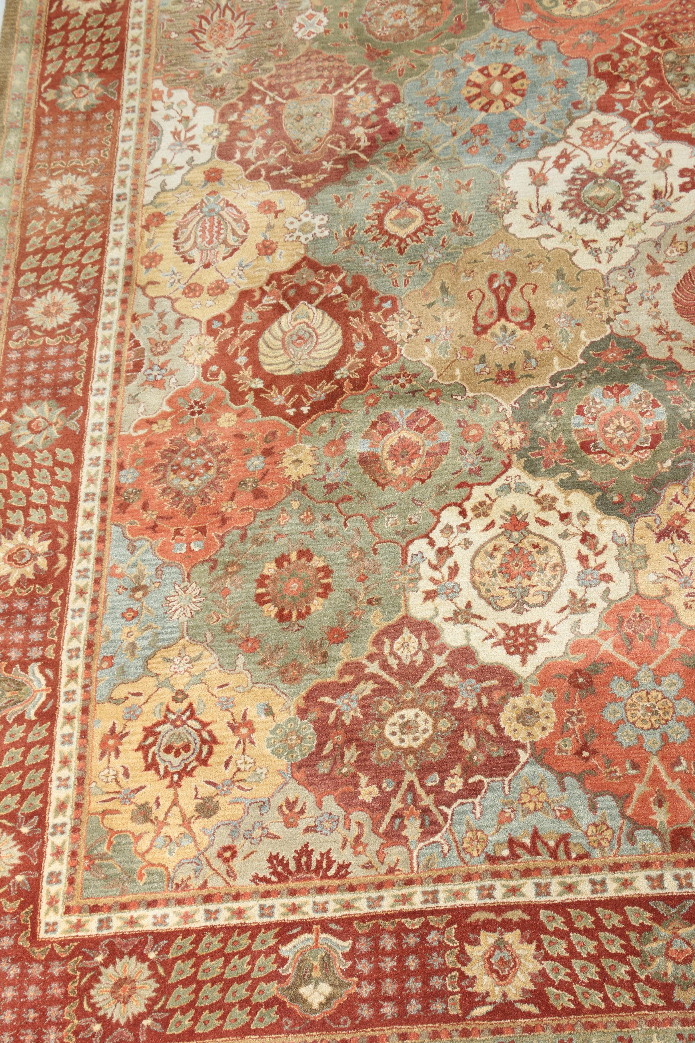 Machine Made Obeetee "Panel Kirman" Wool Area Rug EBTH