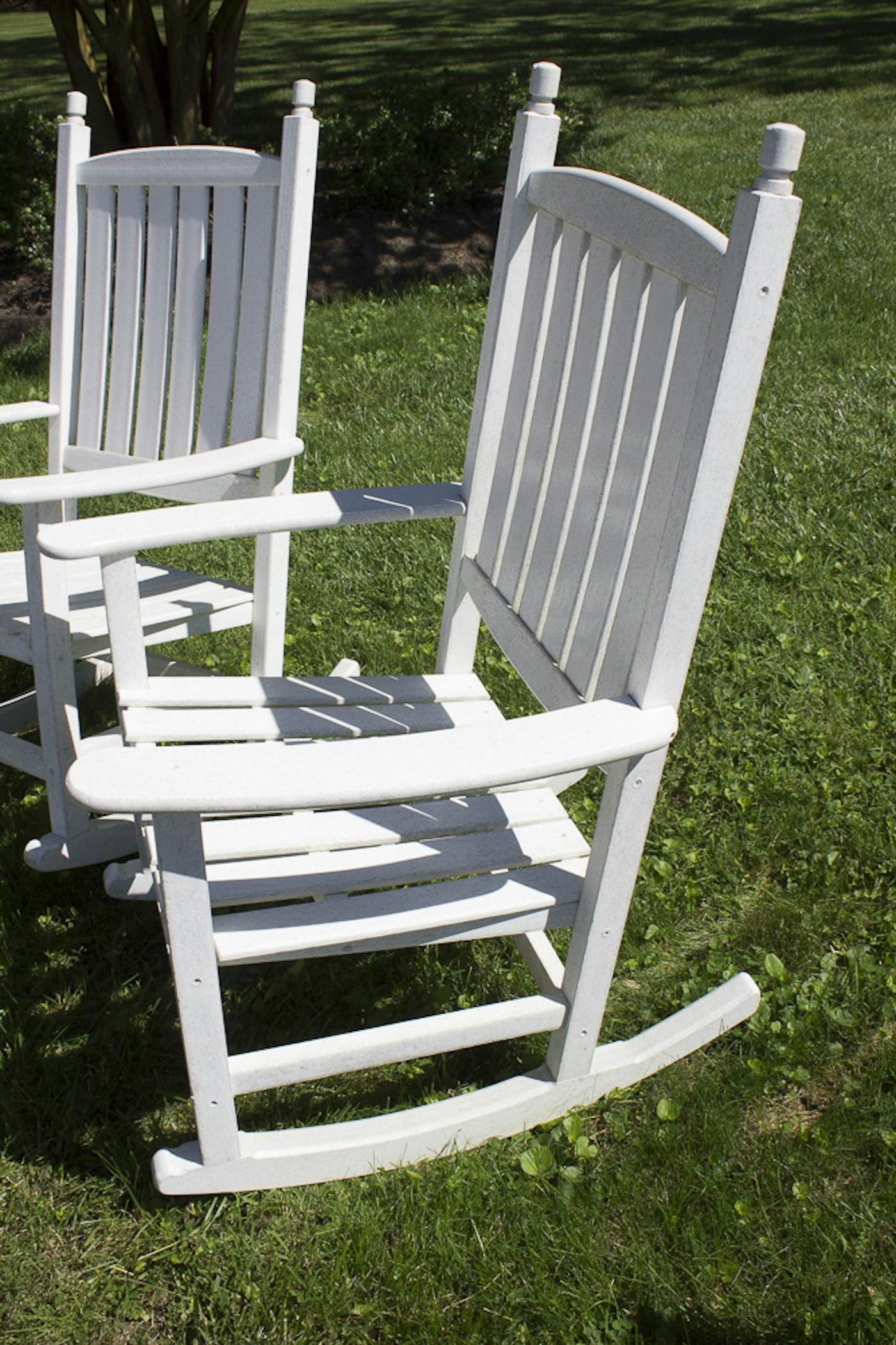 Two Outdoor Wood Rocking Chairs | EBTH