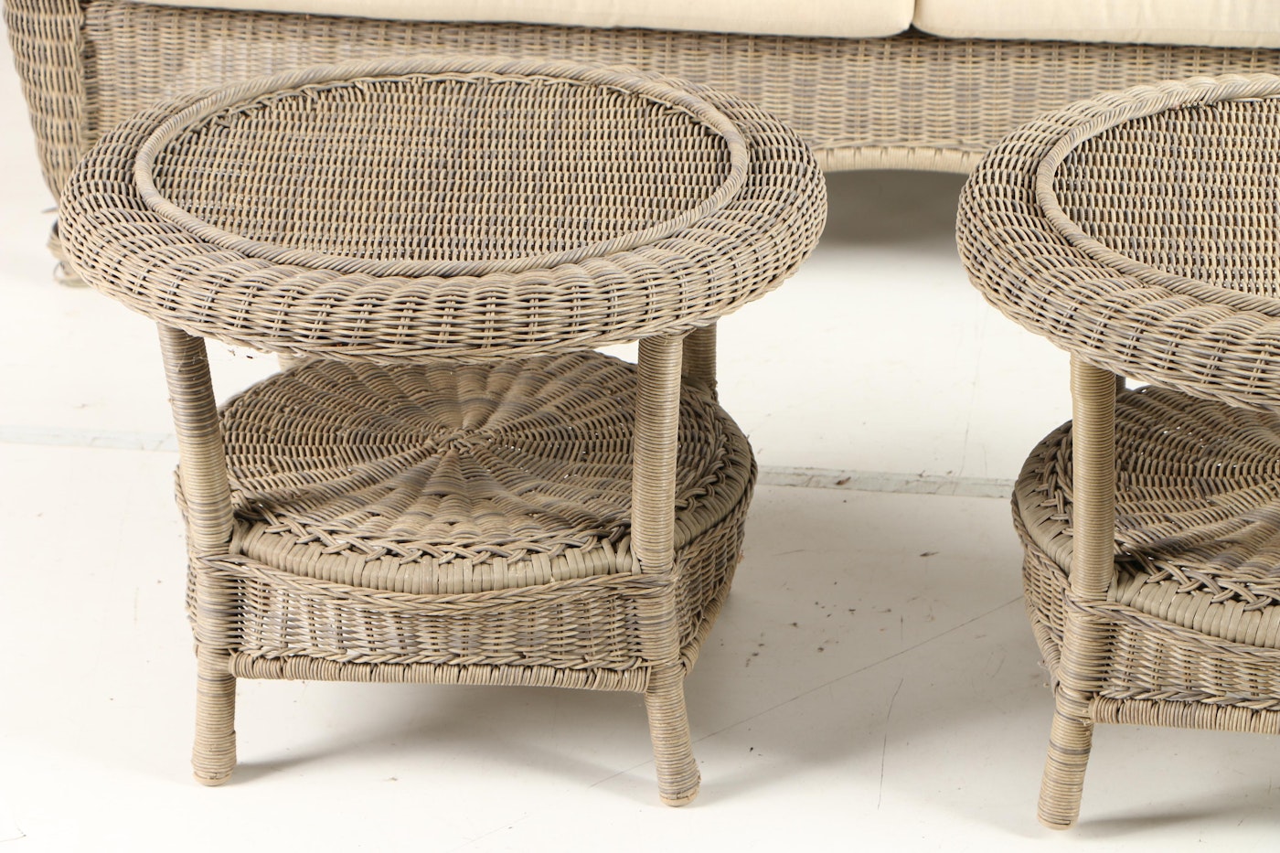 Restoration Hardware Patio Sofa and End Tables | EBTH