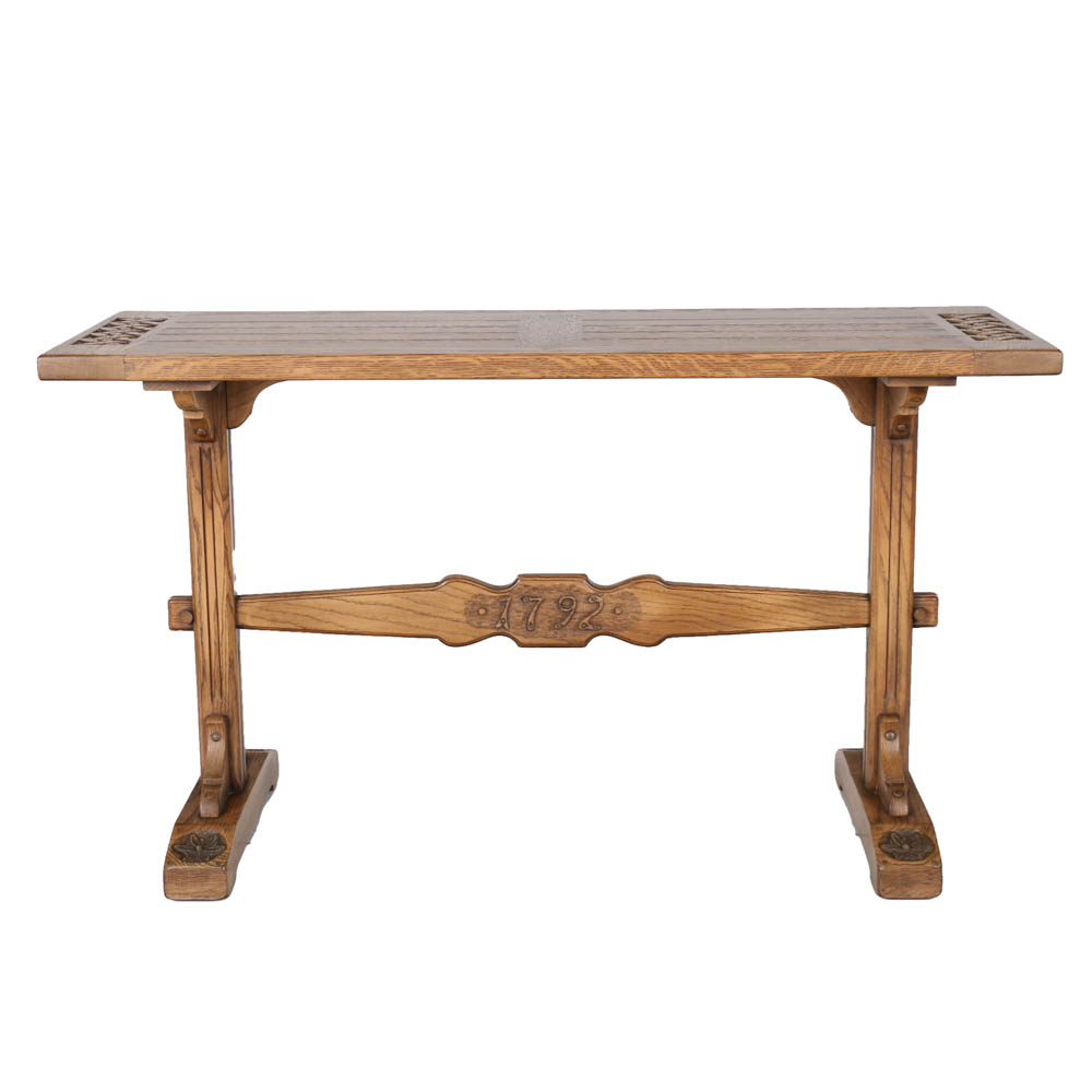 Romweber Viking Oak Trestle Table EBTH