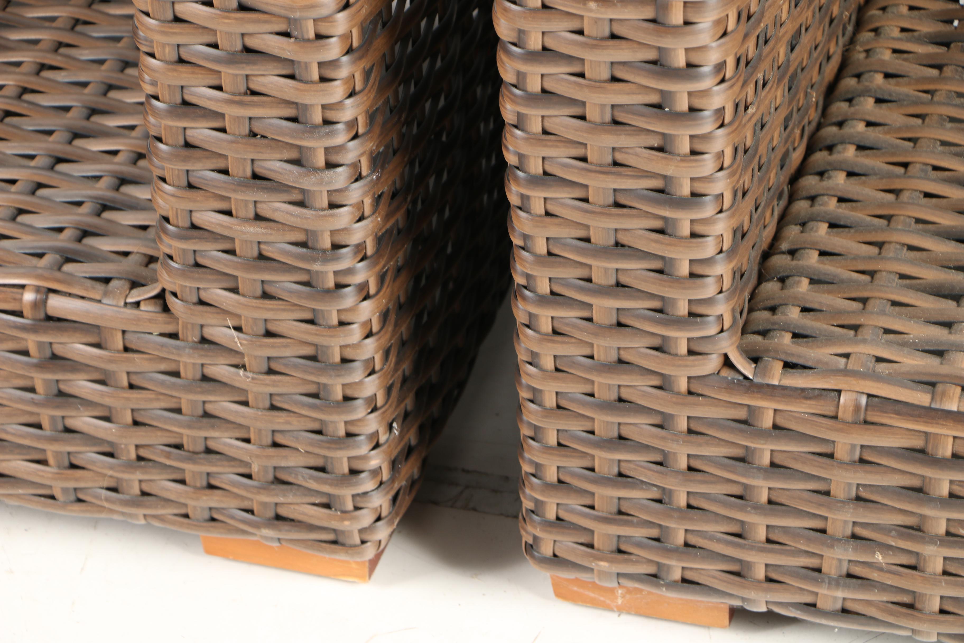 Restoration Hardware Wicker Patio Chairs EBTH