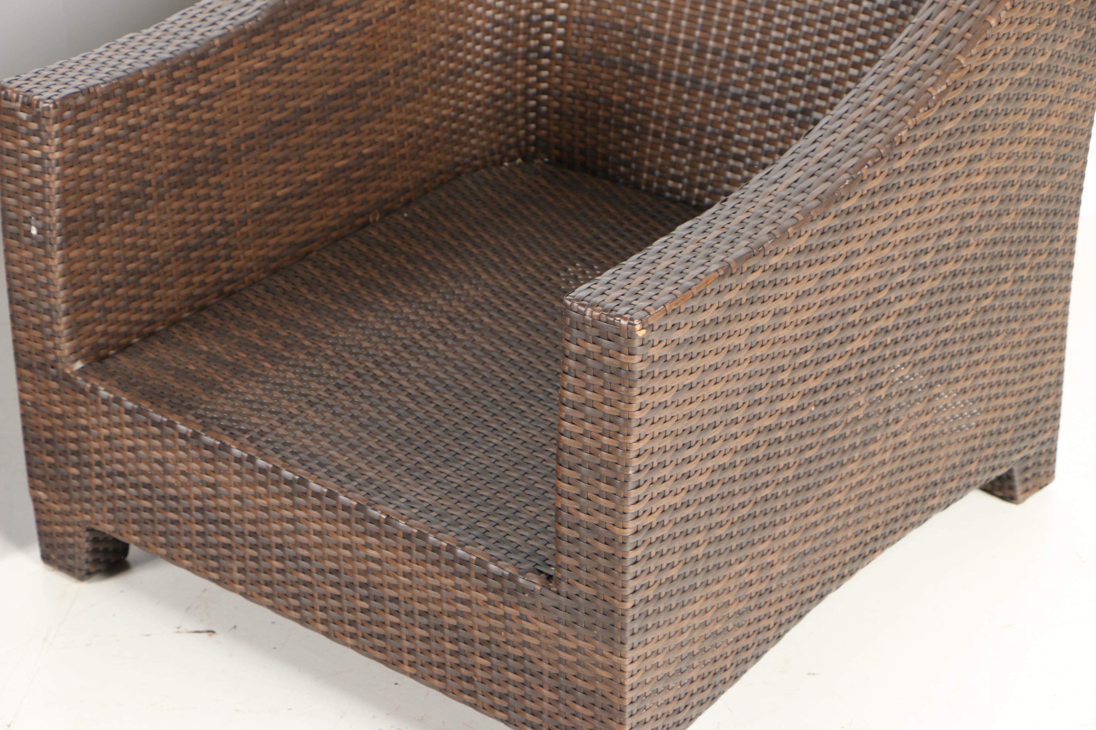 Restoration Hardware Outdoor Wicker Chairs EBTH